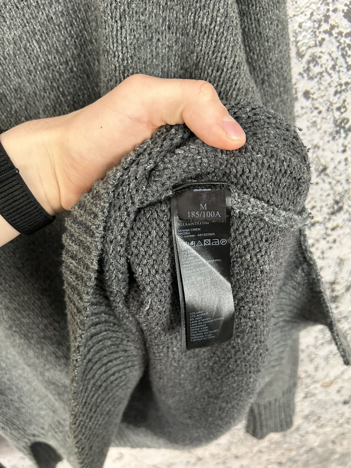 Allsaints Allsaints Grey Sweater Knit Grunge Rock Punk Avant-garde Size US M / EU 48-50 / 2 - 6 Thumbnail