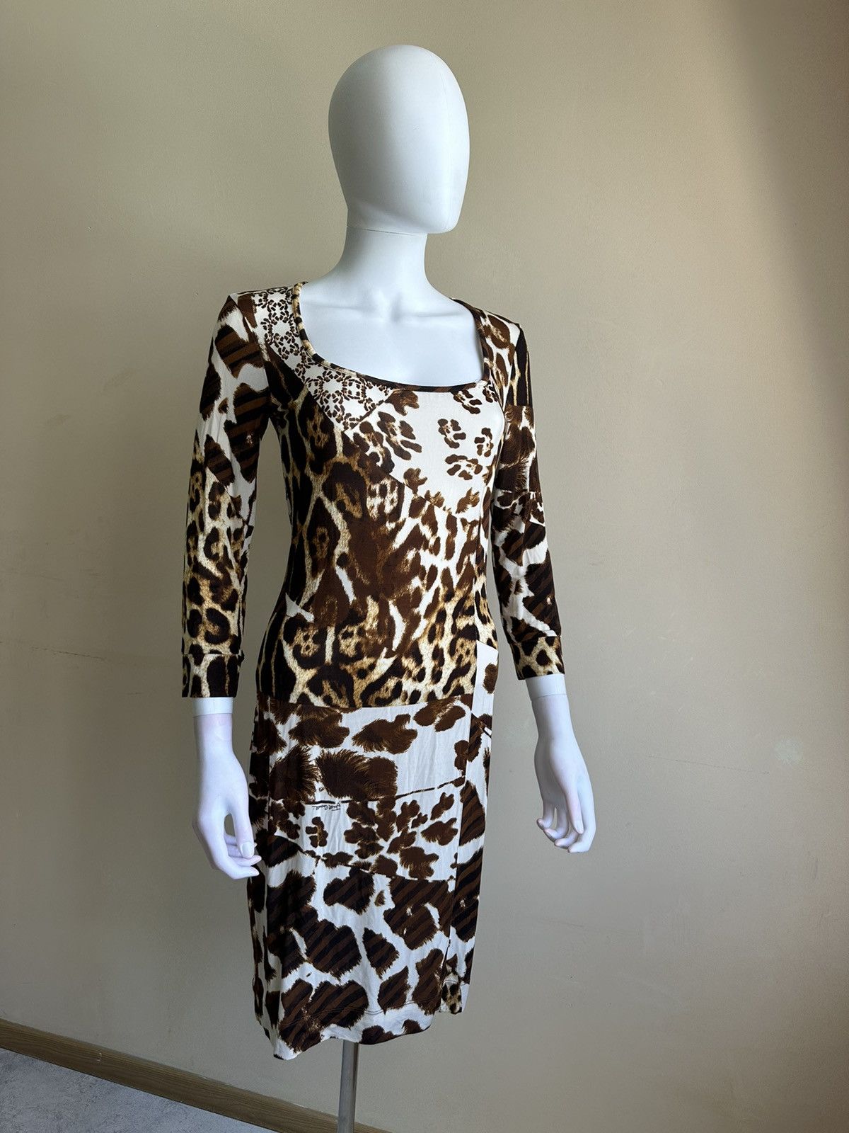 Just Cavalli Y2K Just Cavalli Leopard Print Viscose Long Dress Blouse Size M / US 6-8 / IT 42-44 - 2 Thumbnail