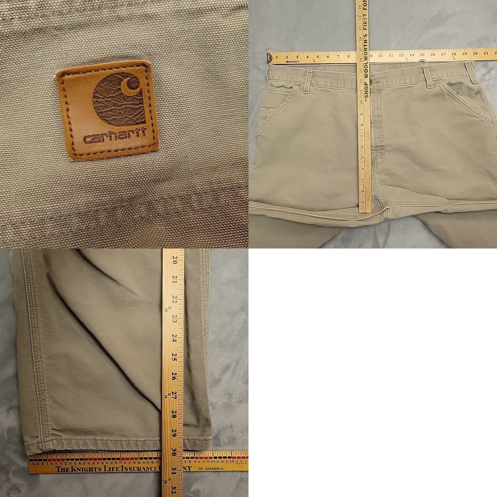 Carhartt VTG Carhartt Pants Mens 40x30 Khaki Dungaree Canvas Carpenter Faded B11 DES Size US 40 / EU 56 - 9 Thumbnail