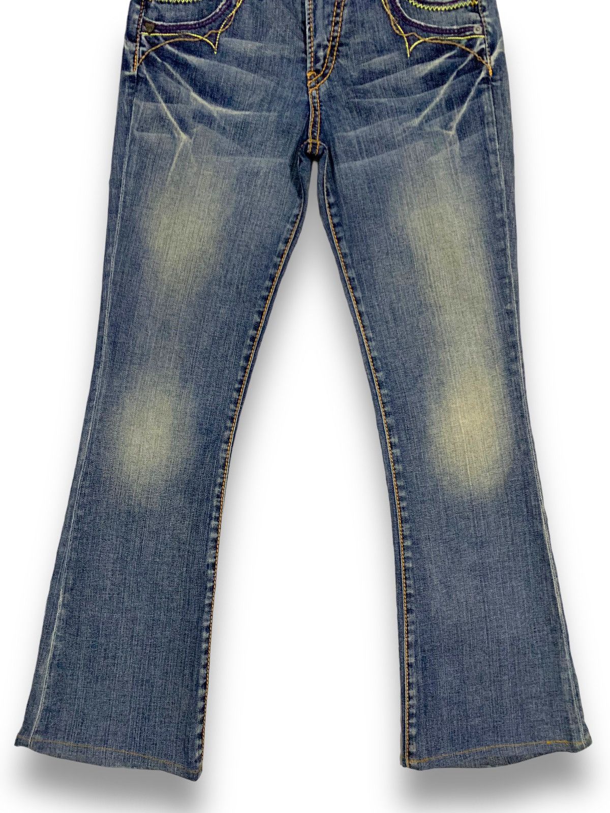 Hysteric Glamour Vintage Japanese Brand Bad Girl Style Mud Wash Flare Jeans Size 28" / US 6 / IT 42 - 8 Thumbnail