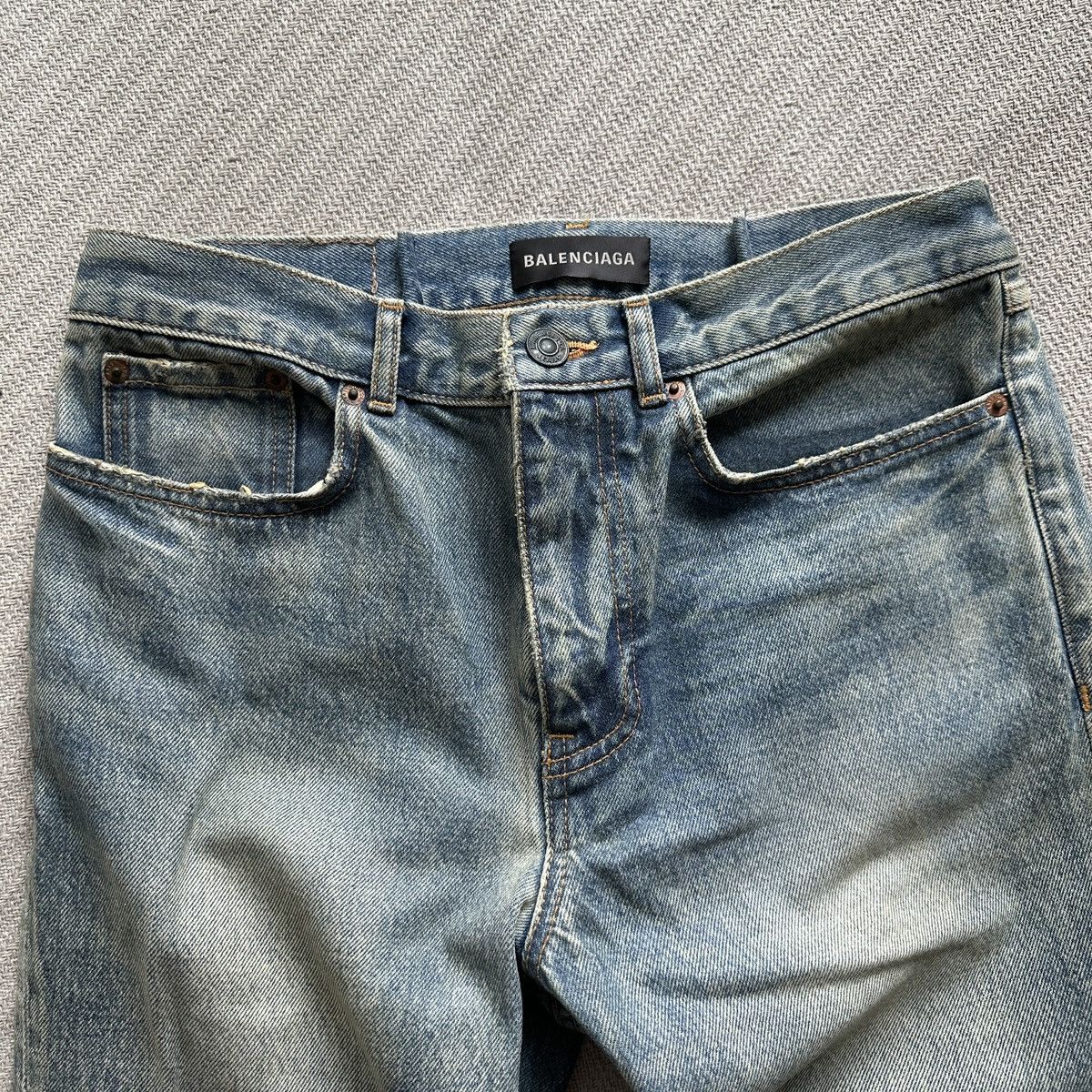 Balenciaga 360 Show Darted Coated Jeans Size US 31 - 4 Thumbnail