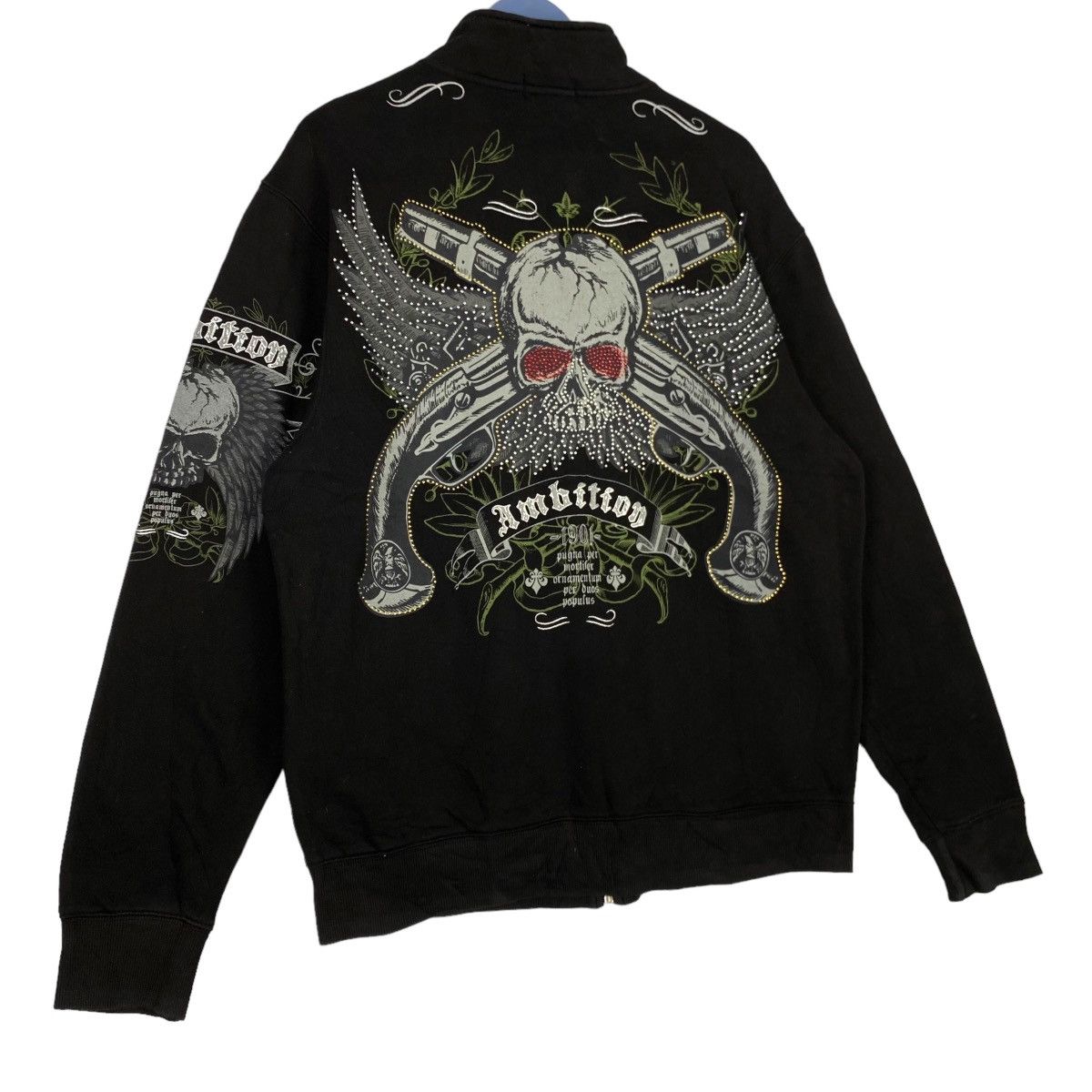 Vintage Vintage Be Ambitions Full Print Full Zip Sweater Black Size US L / EU 52-54 / 3 - 3 Thumbnail