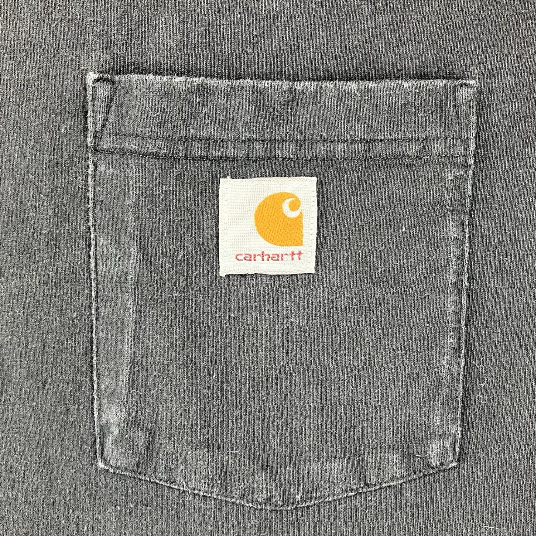 Carhartt Carhartt Mens T-Shirt 3XL Short Sleeve All Cotton Faded Black Crew Neck Logo Relaxed Fit 2010s Black Shirt Mens Size US XXL / EU 58 / 5 - 4 Thumbnail