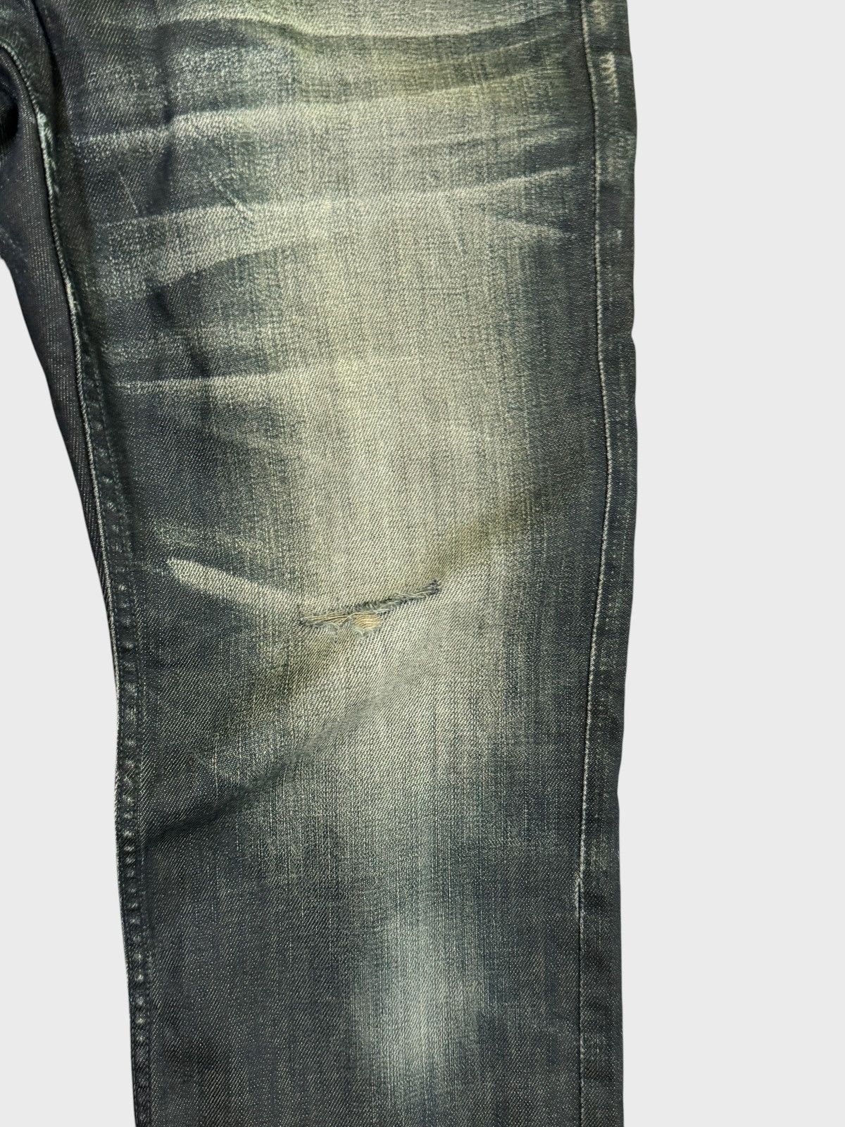 Other BACK NUMBER Distressed Rick Owen Style Waxed Denim Size US 31 - 9 Thumbnail