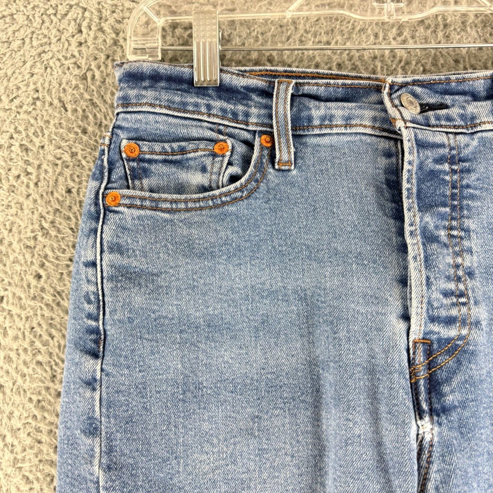 Levi's Levi'S Wedgie Straight Jeans Womens High Rise Light Blue Button Fly - Vintage, 29in Waist Size 29" - 2 Thumbnail