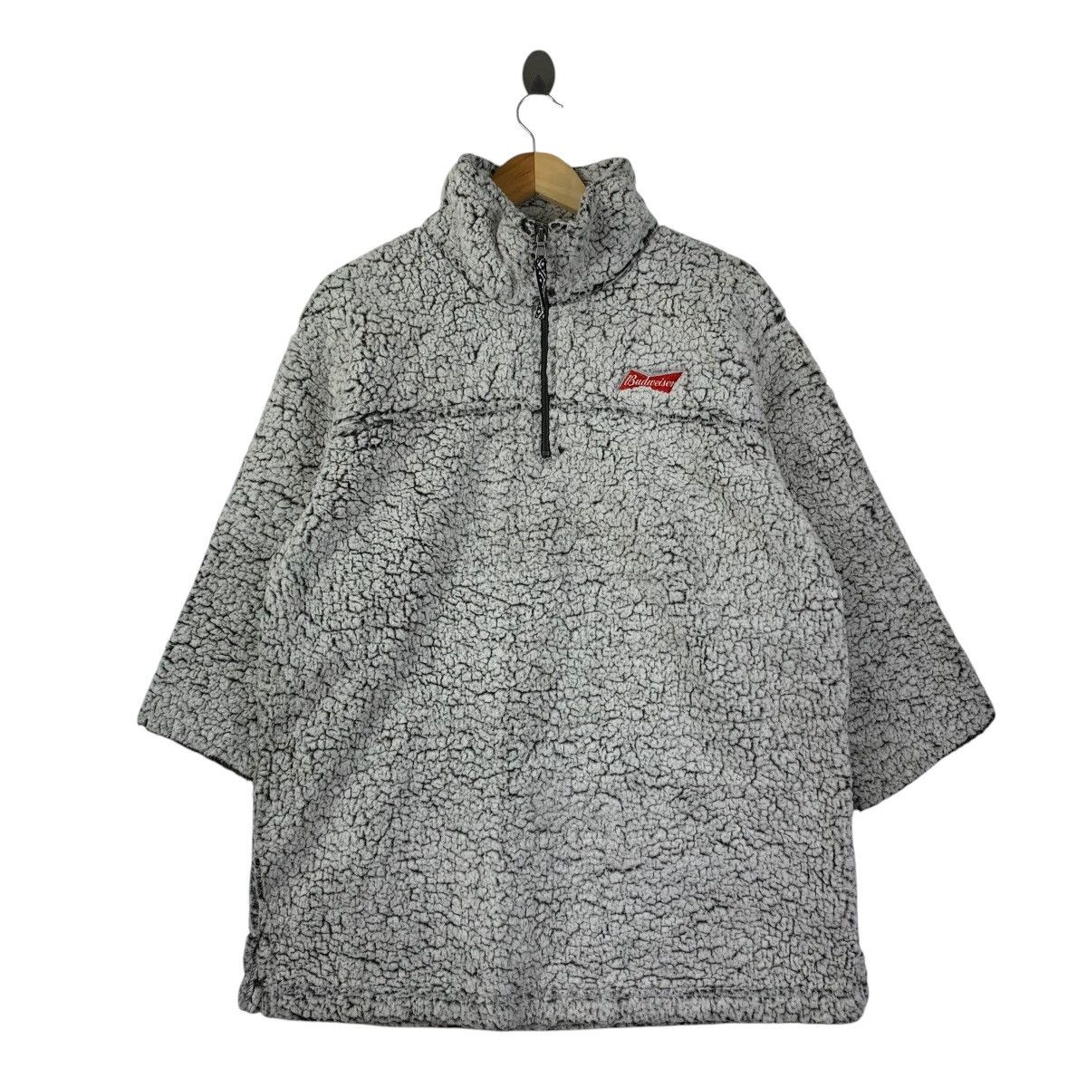Budweiser BUDWEISER Boxercraft Sherpa Fleece Quarter Zip Jacket Size US XL / EU 56 / 4 - 1 Thumbnail