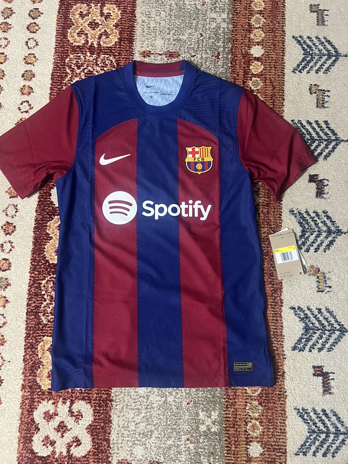 Nike FC Barcelona 2023/24 Match Home Soccer Jersey(Sample Pair) Size US S / EU 44-46 / 1 - 1 Thumbnail