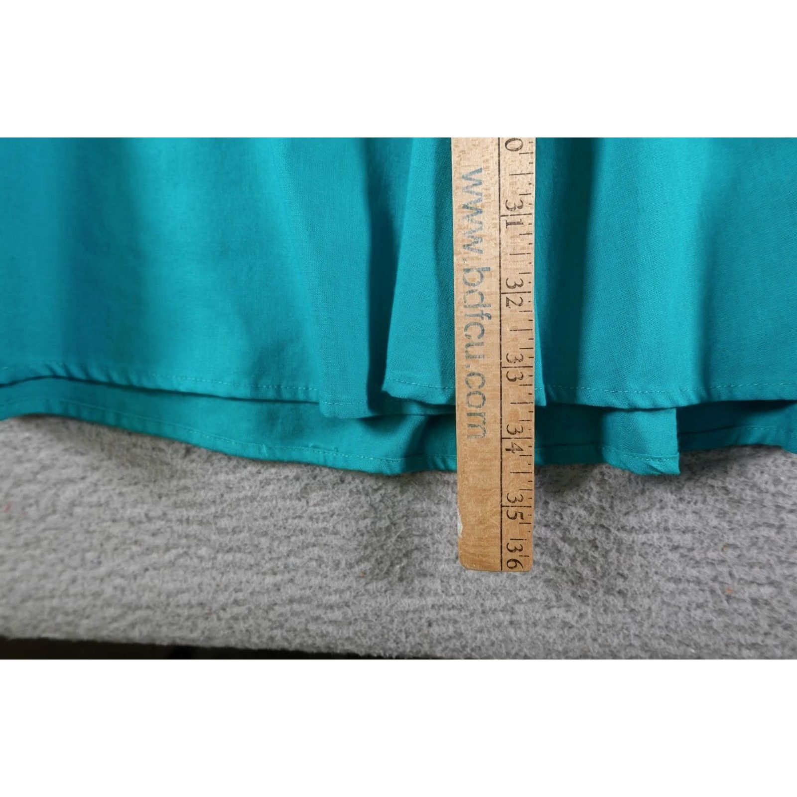 DANCER VINTAGE 1849 Authentic Ranchwear Western Skirt Womens Small Blue Flare Cowgirl Rodeo Square Dance Show Slit Back Zip Elastic Waist Size 28" / US 6 / IT 42 - 7 Thumbnail