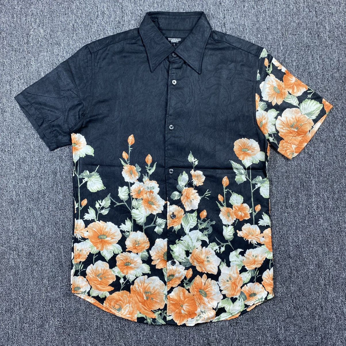 Tornado Mart flowers Button up Shirt