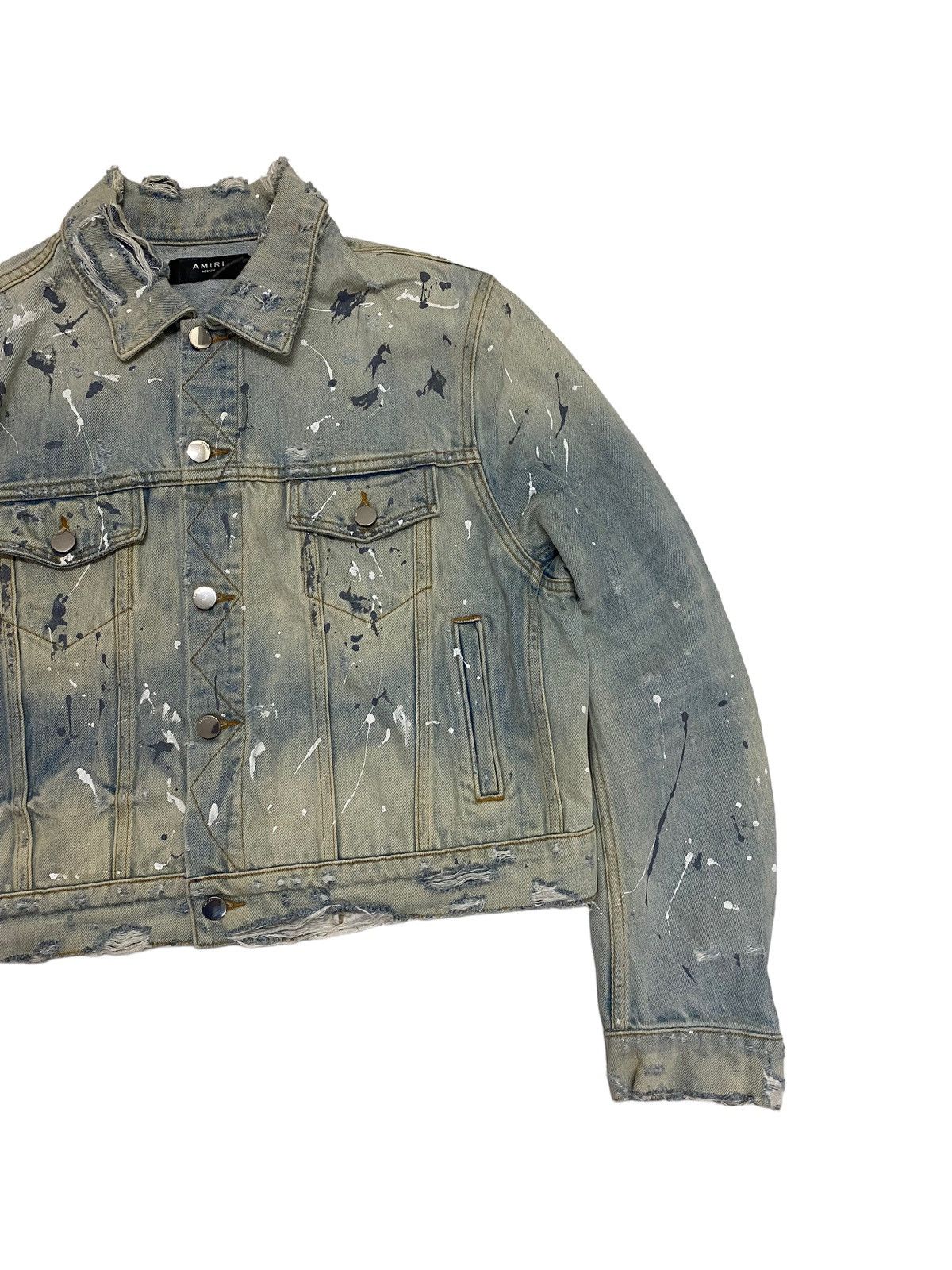 Amiri Amiri Destroy Trucker Denim Jacket Size US M / EU 48-50 / 2 - 4 Thumbnail