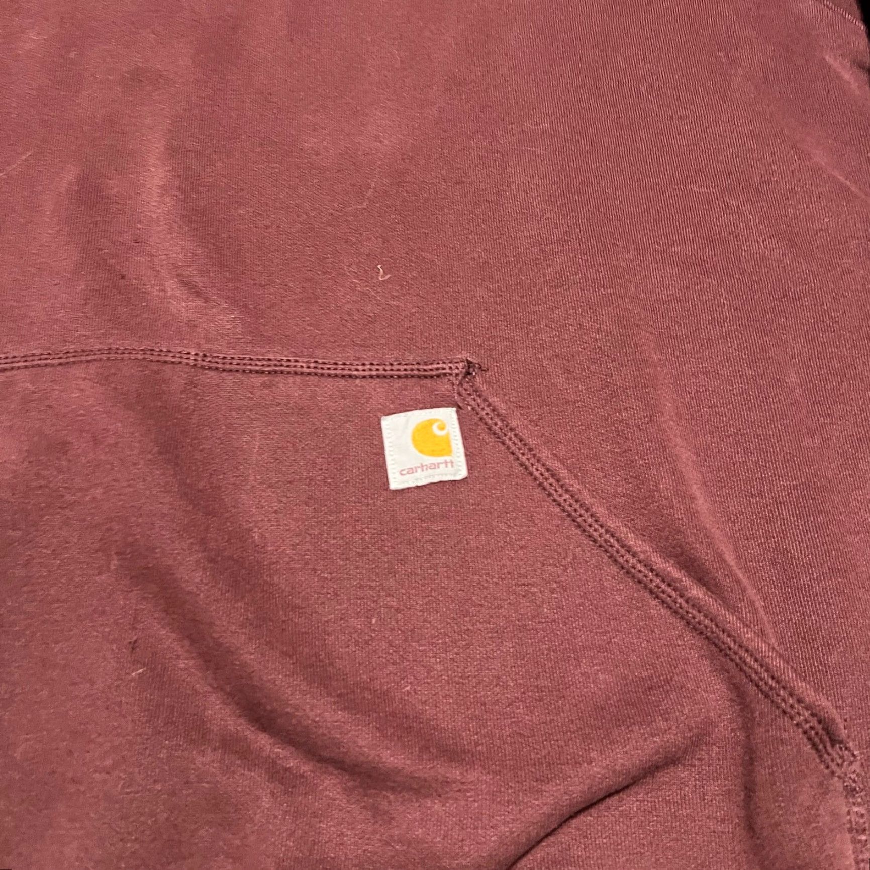 Carhartt Carhartt Hoodie Mens 4XL Relaxed Force Maroon Workwear Sweatshirt Size US XXL / EU 58 / 5 - 2 Thumbnail