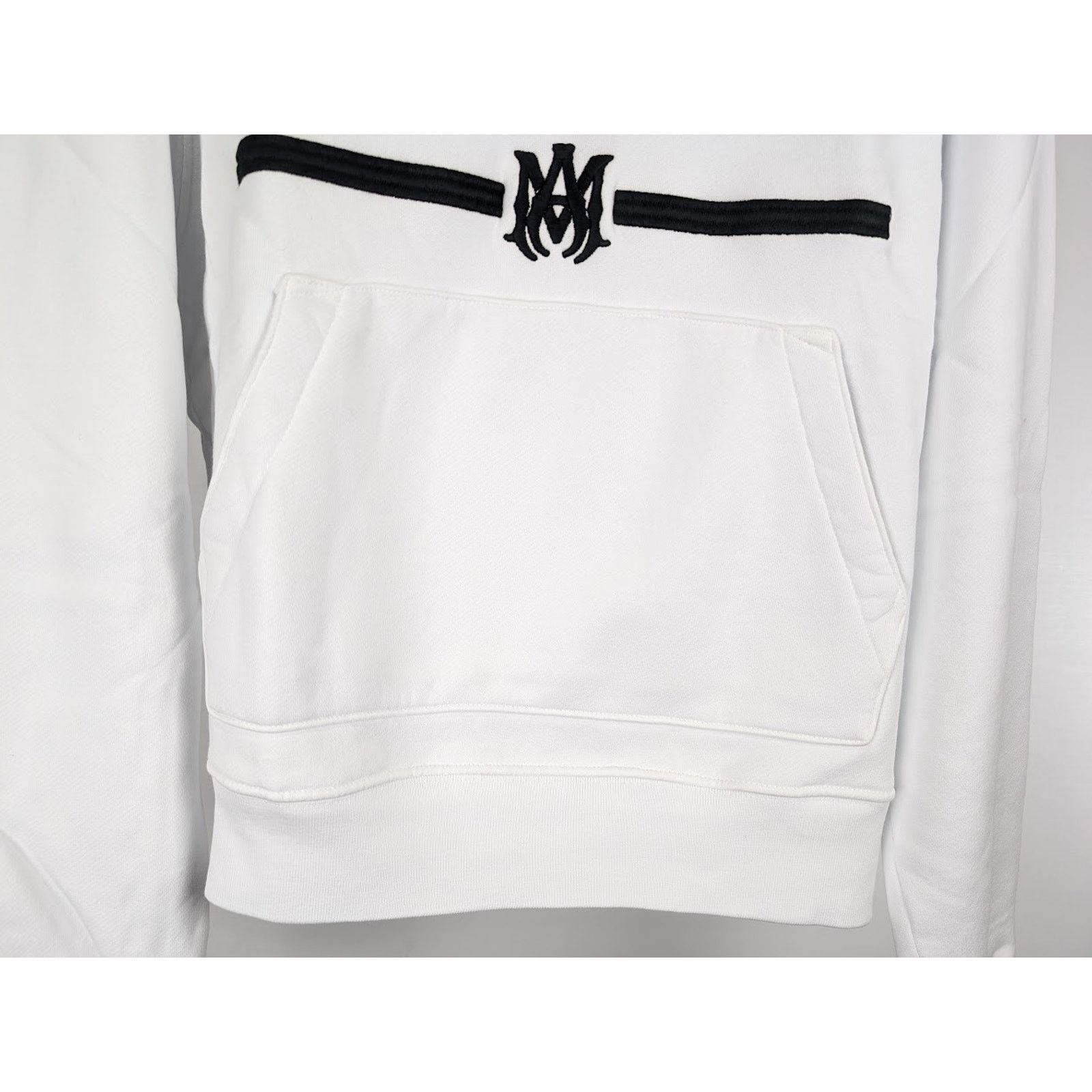 Amiri o1rshd1 MA Bar Embroidery Hoodie in White Size US XXL / EU 58 / 5 - 5 Thumbnail