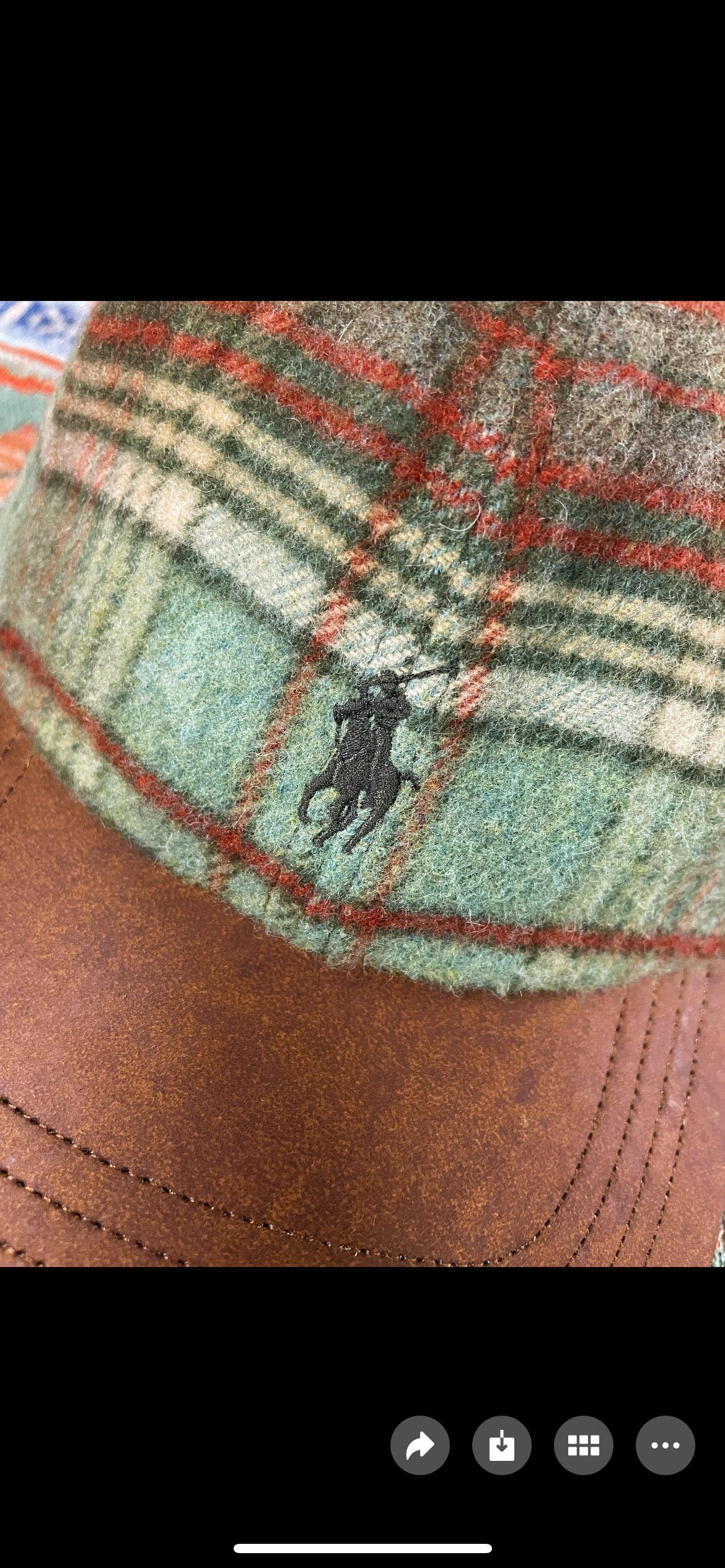 Polo Ralph Lauren Polo Ralph Lauren Wool Tweed Leather Baseball Hat Cap Size ONE SIZE - 2 Thumbnail