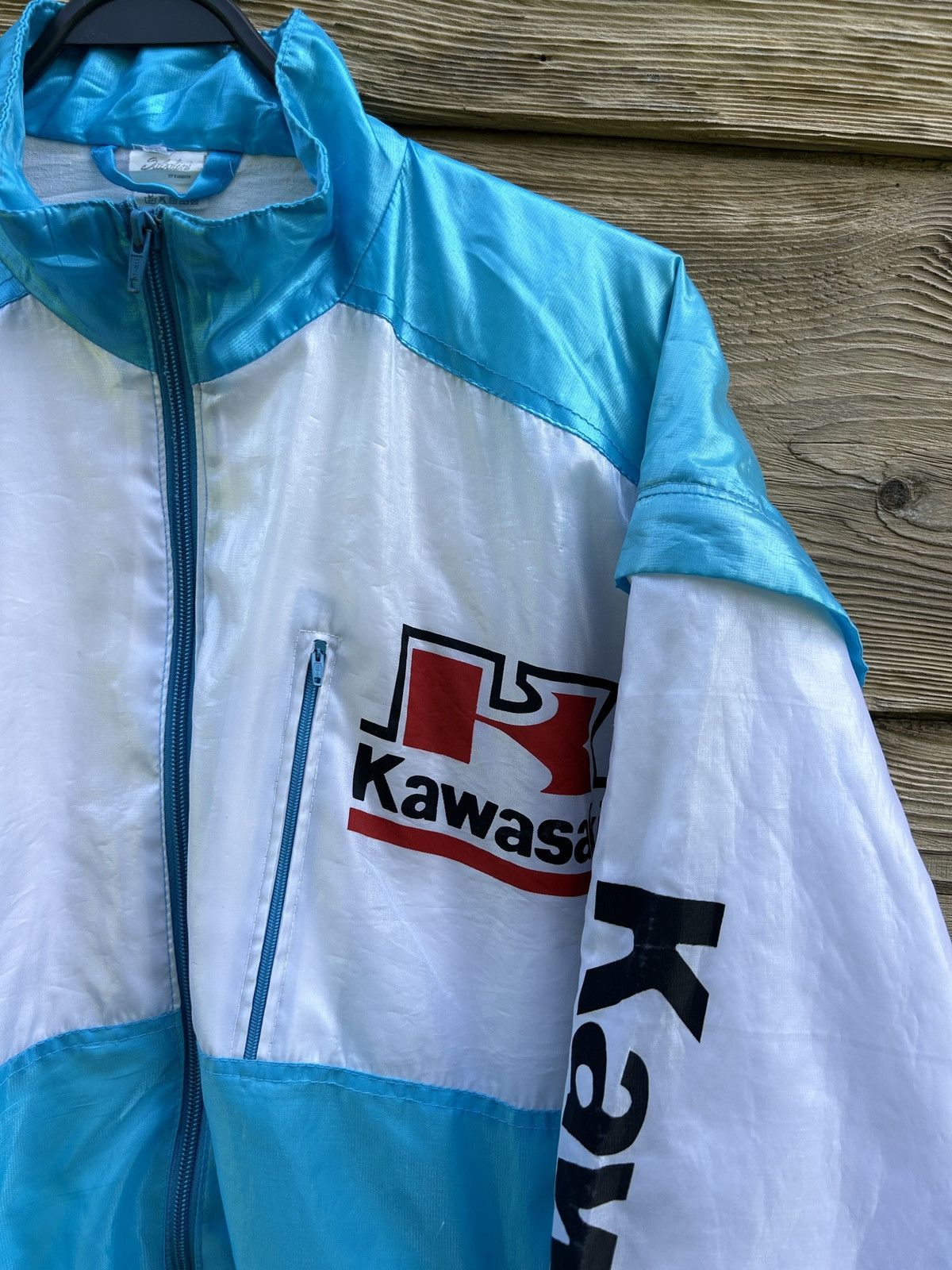 Vintage 80s Vintage Kawasaki Shiny 1100ccm3 Transformer Moto Jacket Size US XL / EU 56 / 4 - 2 Thumbnail