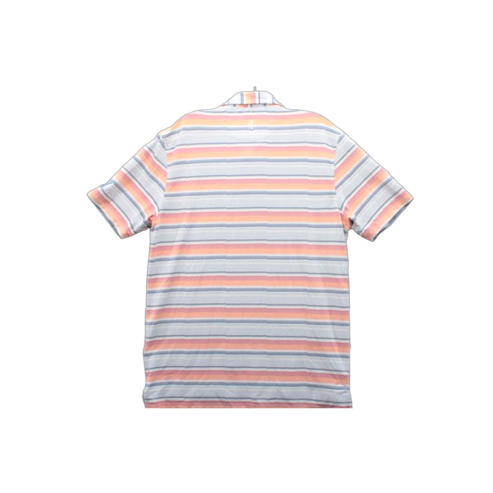 johnnie-O Johnnie O Polo Shirt Men's M Orange Gray Blue Stripes Golf Embroidered Logo Shirt Polo Short Sleeve Collared 30 in Multicolor Pattern Striped Size US M / EU 48-50 / 2 - 1 Thumbnail