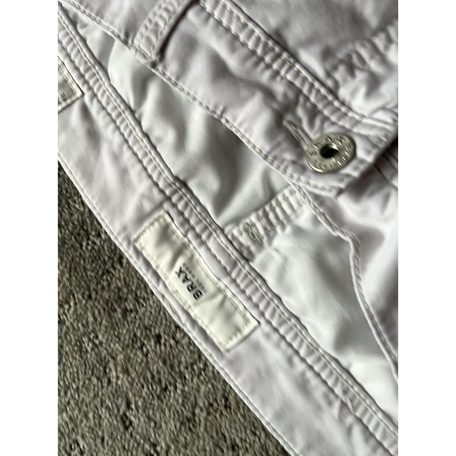 BRAX BRAX Pants Casual Men 34 Regular Ivory Chino Straight 34x25 Cotton Flat Front Size US 34 / EU 50 - 7 Thumbnail
