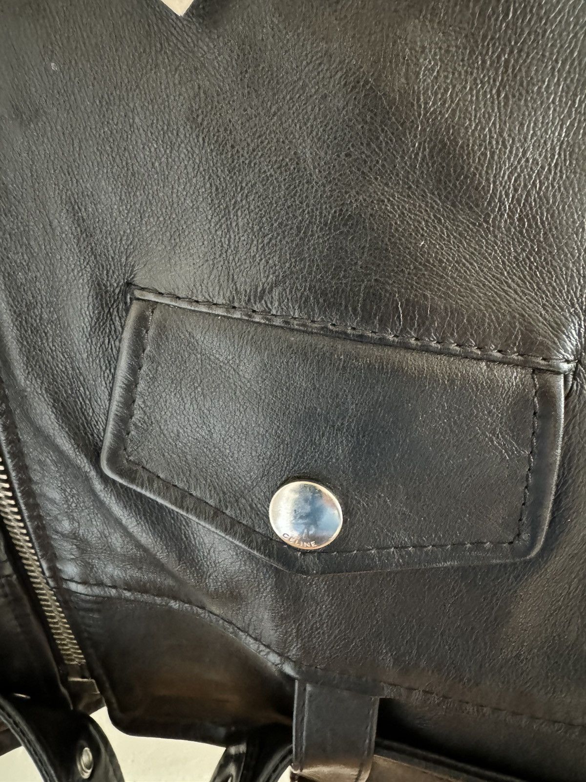 Celine × Hedi Slimane Celine Leather Jacket Biker Motorcycle 44 Size US S / EU 44-46 / 1 - 16 Thumbnail