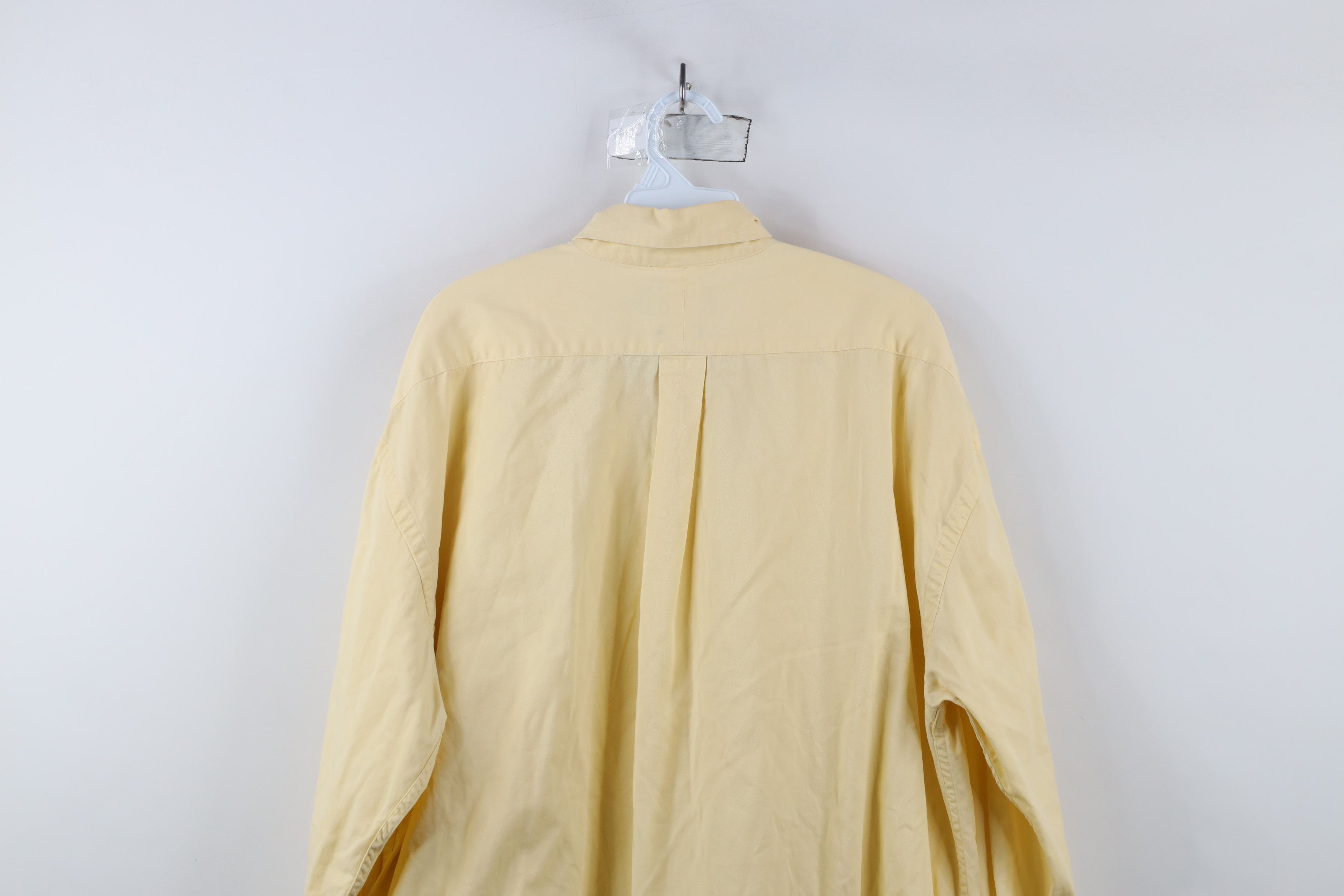 Ralph Lauren × Vintage Vintage 90s Ralph Lauren Collared Button Down Shirt Yellow Size US XL / EU 56 / 4 - 12 Thumbnail