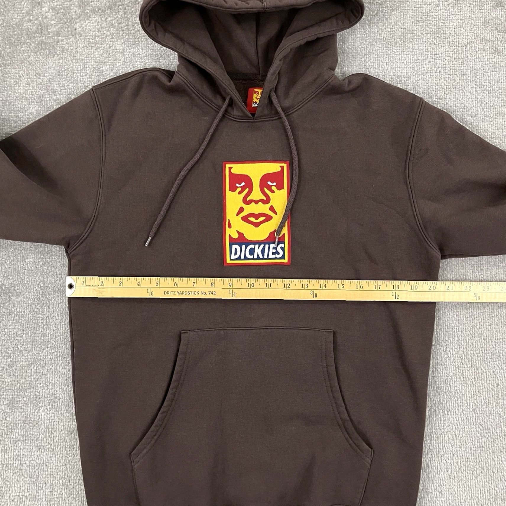 Dickies DICKIES x OBEY Jacket Mens Small Brown Hooded Workwear Embroidered Heavyweight Size US S / EU 44-46 / 1 - 5 Thumbnail