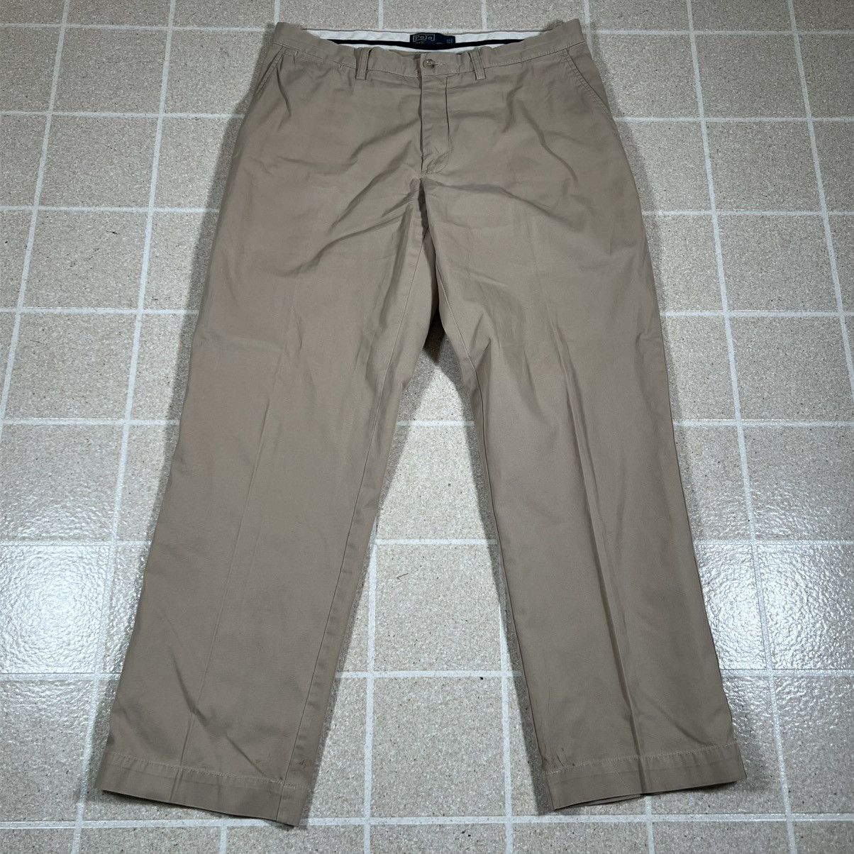 Polo Ralph Lauren VINTAGE Polo Ralph Lauren Pants Mens 34x32 Tan Chino Khaki Size US 34 / EU 50 - 1 Thumbnail