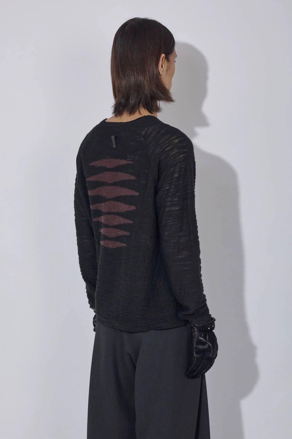 _J.L-A.L_ J.L-A.L Valio Knitted Textured Black Sweater Size US L / EU 52-54 / 3 - 8 Thumbnail