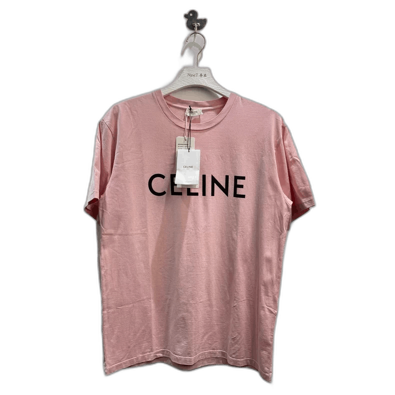 Celine Celine Logo Short Sleeve TShirt Pink Size US S / EU 44-46 / 1 - 1 Thumbnail