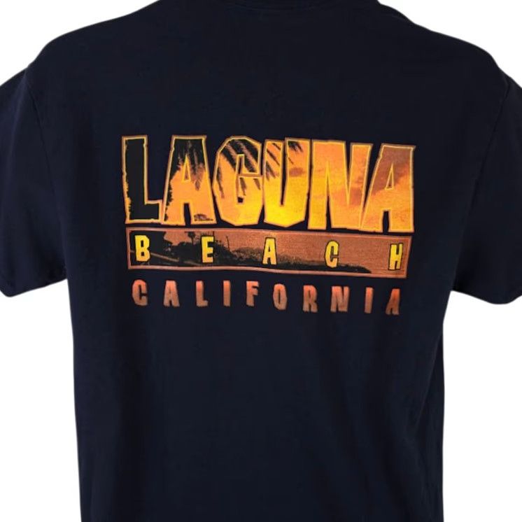 Gildan Laguna Beach T Shirt Mens Medium Black California Travel Destination Tee Gildan Cotton Short Sleeve Crew Neck Vintage? No Size US M / EU 48-50 / 2 - 2 Thumbnail