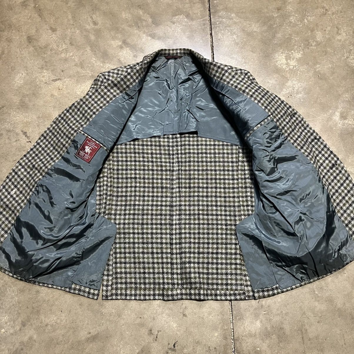 Hart Schaffner Marx Vintage Hart Schaffner Mark Houndstooth Wool Blazer Jacket Size 44R - 9 Thumbnail