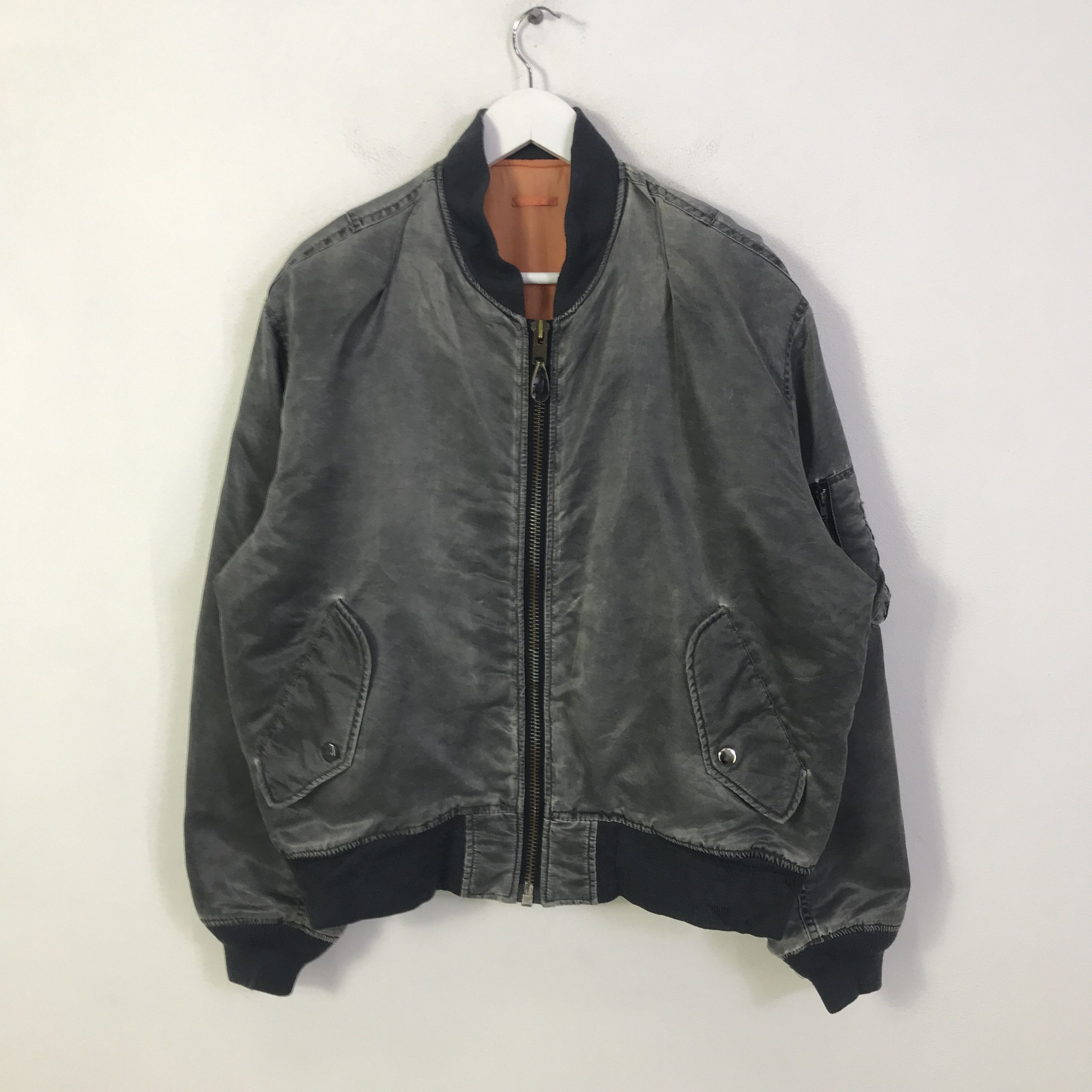 Japanese Brand Japanese bombers black faded jacket K94B17 Size US L / EU 52-54 / 3 - 1 Thumbnail