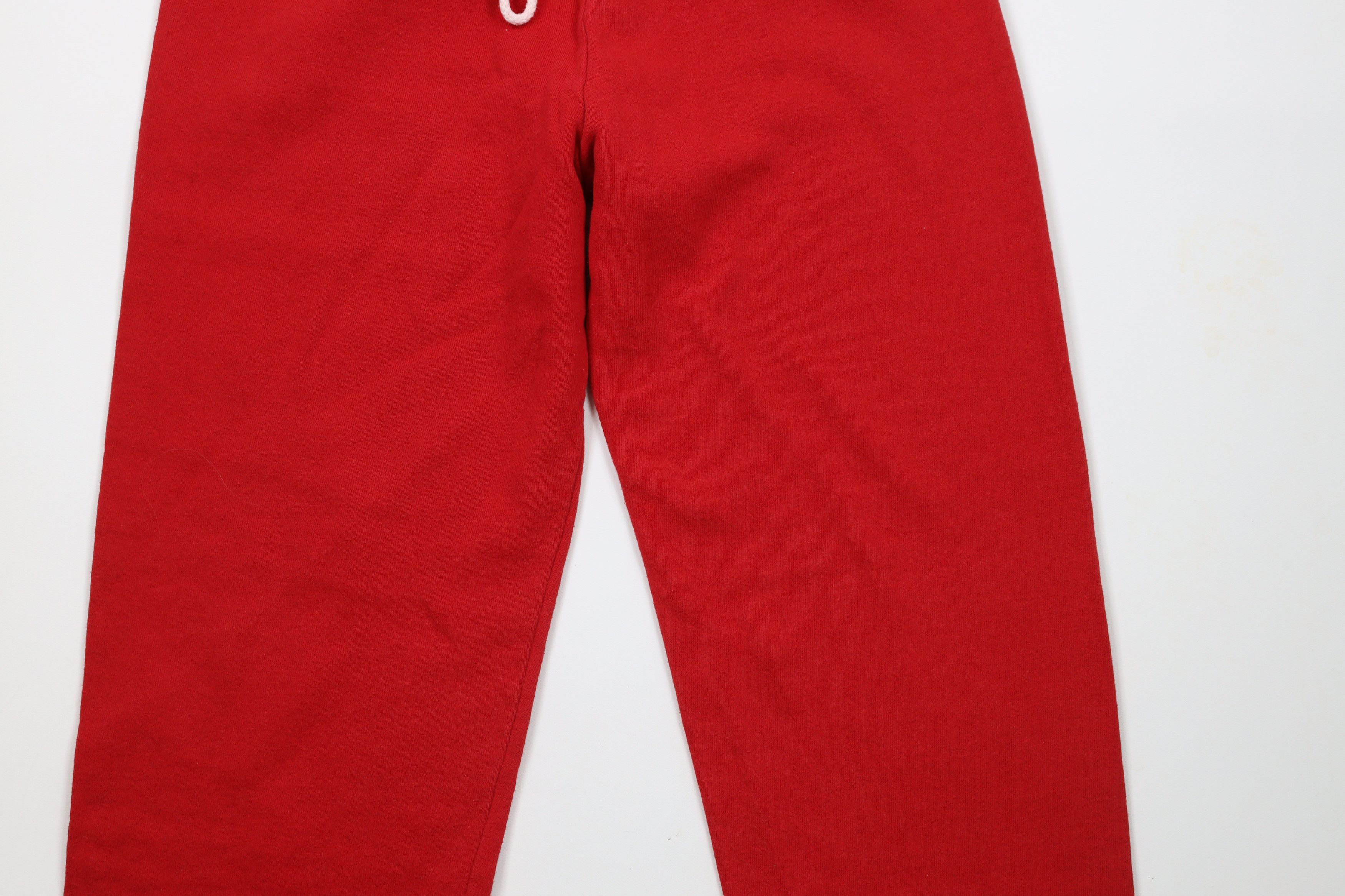 Vintage Vintage 90s Streetwear Blank Sweatpants Pants Red USA Size US 34 / EU 50 - 3 Thumbnail