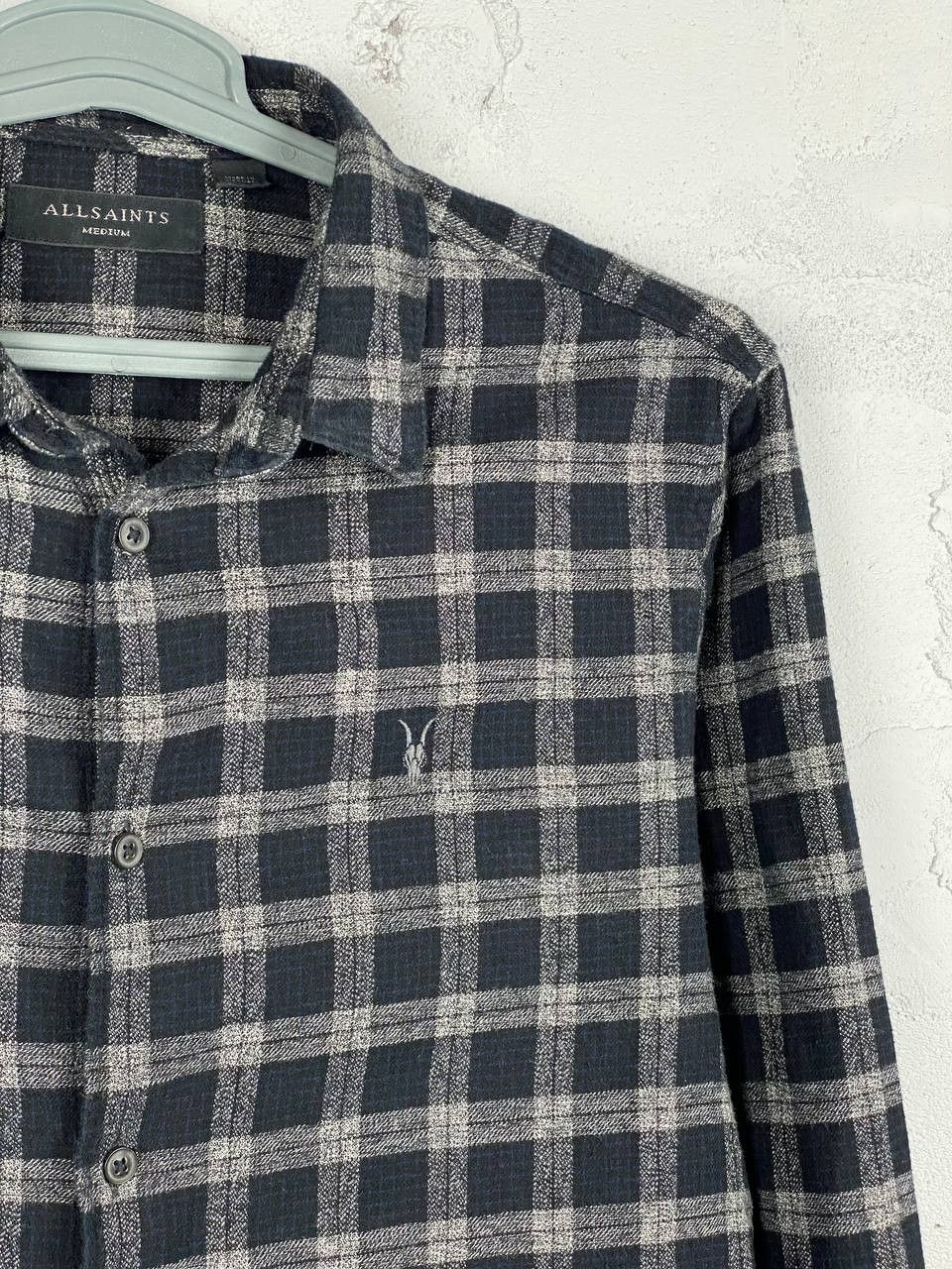 Allsaints Allsaints Prinzen Flannel Checkered Shirt Black Size M Size US M / EU 48-50 / 2 - 2 Thumbnail