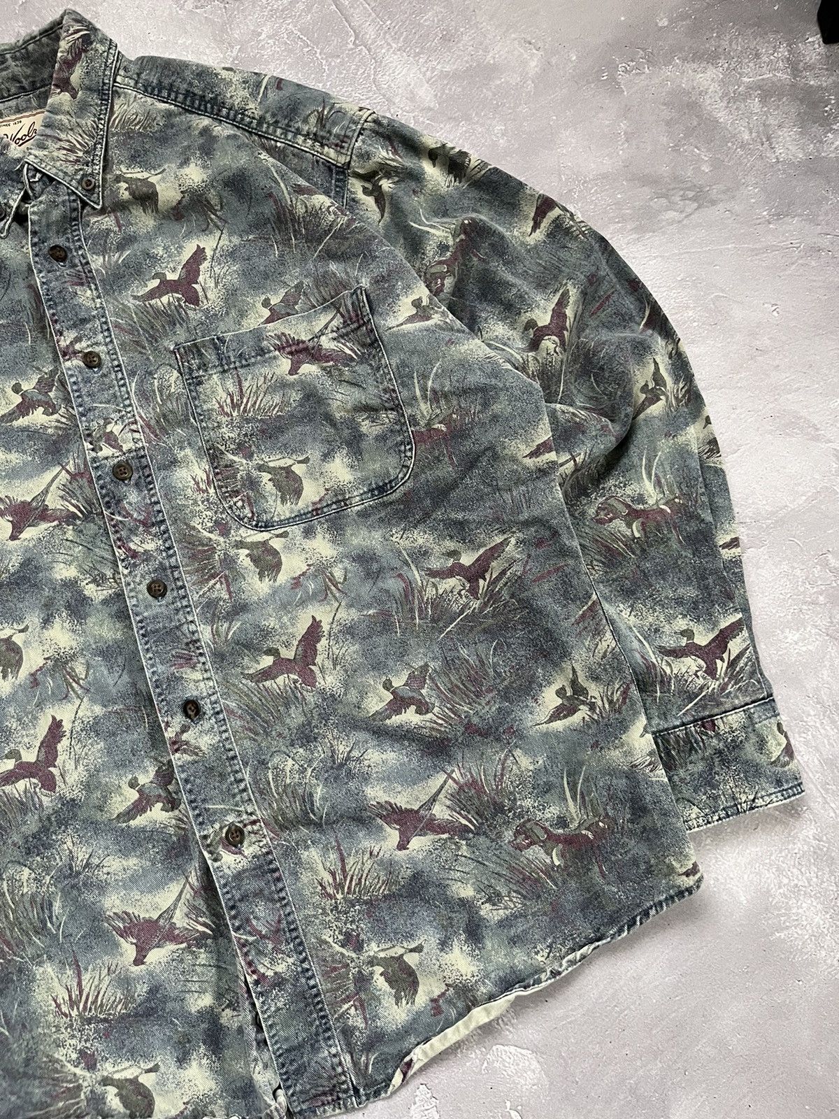 Woolrich Woolen Mills Vintage woolrich made in USA Denim Shirt Longsleeve Ducks Size US M / EU 48-50 / 2 - 3 Thumbnail