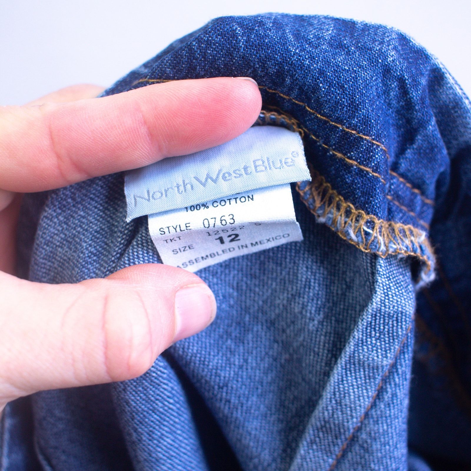 Vintage Y2K Denim Knee Length Skirt Size 12 Size 34" / US 12 / IT 48 - 5 Thumbnail