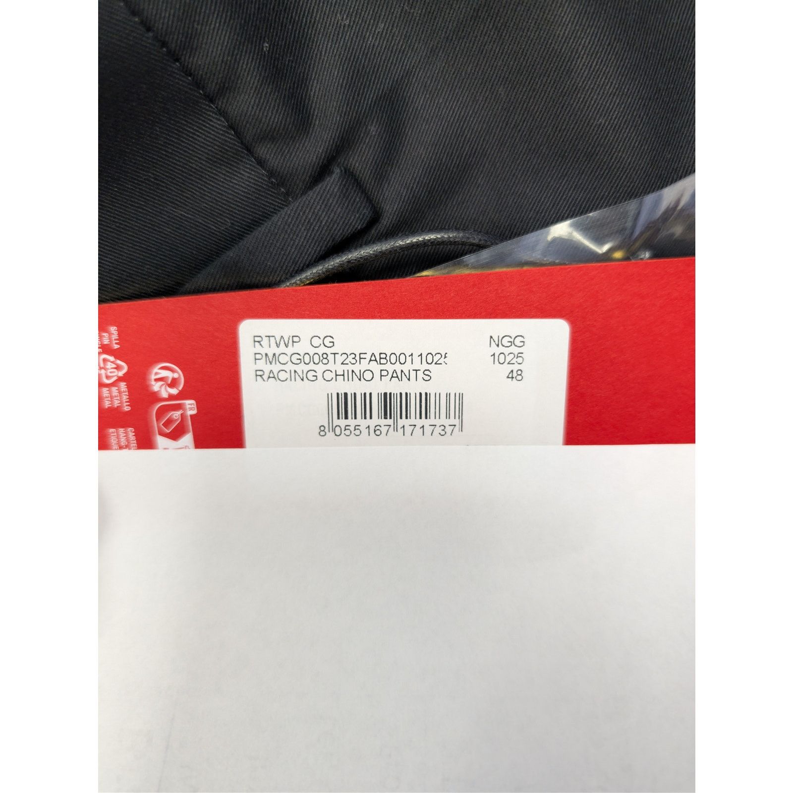 Palm Angels o1rshd1 Racing Chino Pants in Black / Red Size US 32 / EU 48 - 23 Thumbnail
