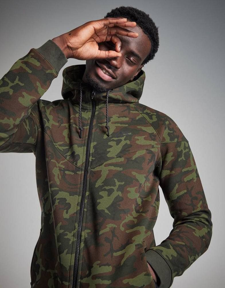 Vintage Vintage Nike Tech fleece Camo drill Zip Hoodie size S Size US S / EU 44-46 / 1 - 2 Thumbnail