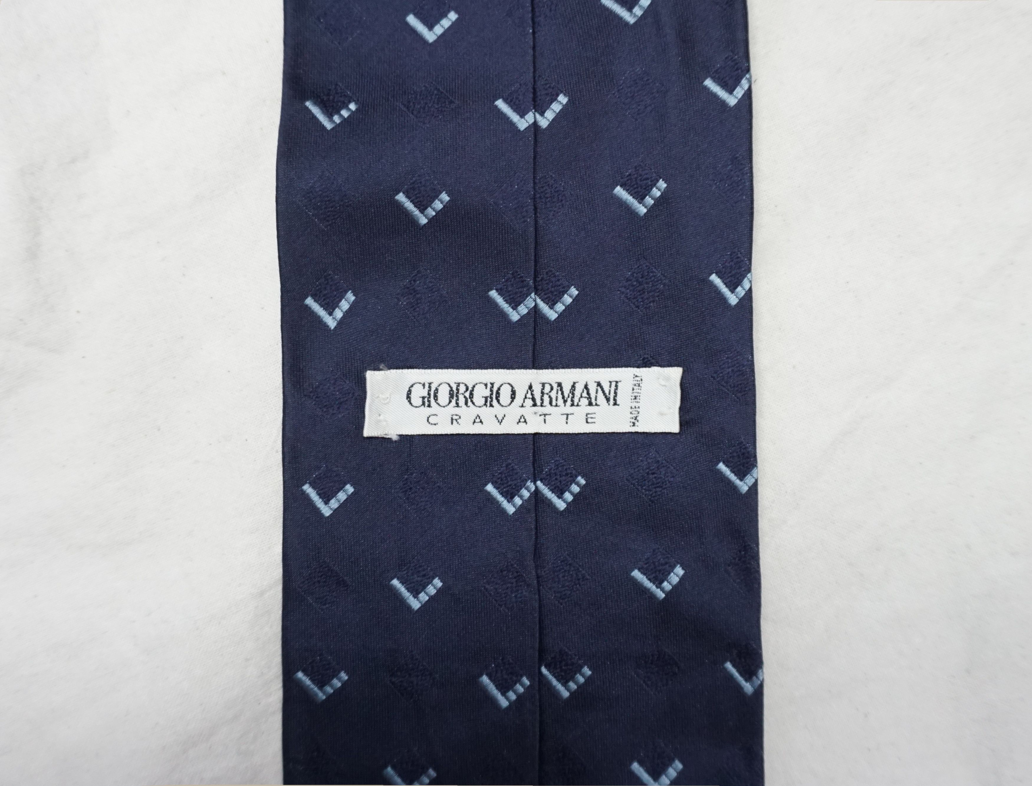 Giorgio Armani Giorgio Armani geometric pattern silk Necktie Size ONE SIZE - 2 Thumbnail