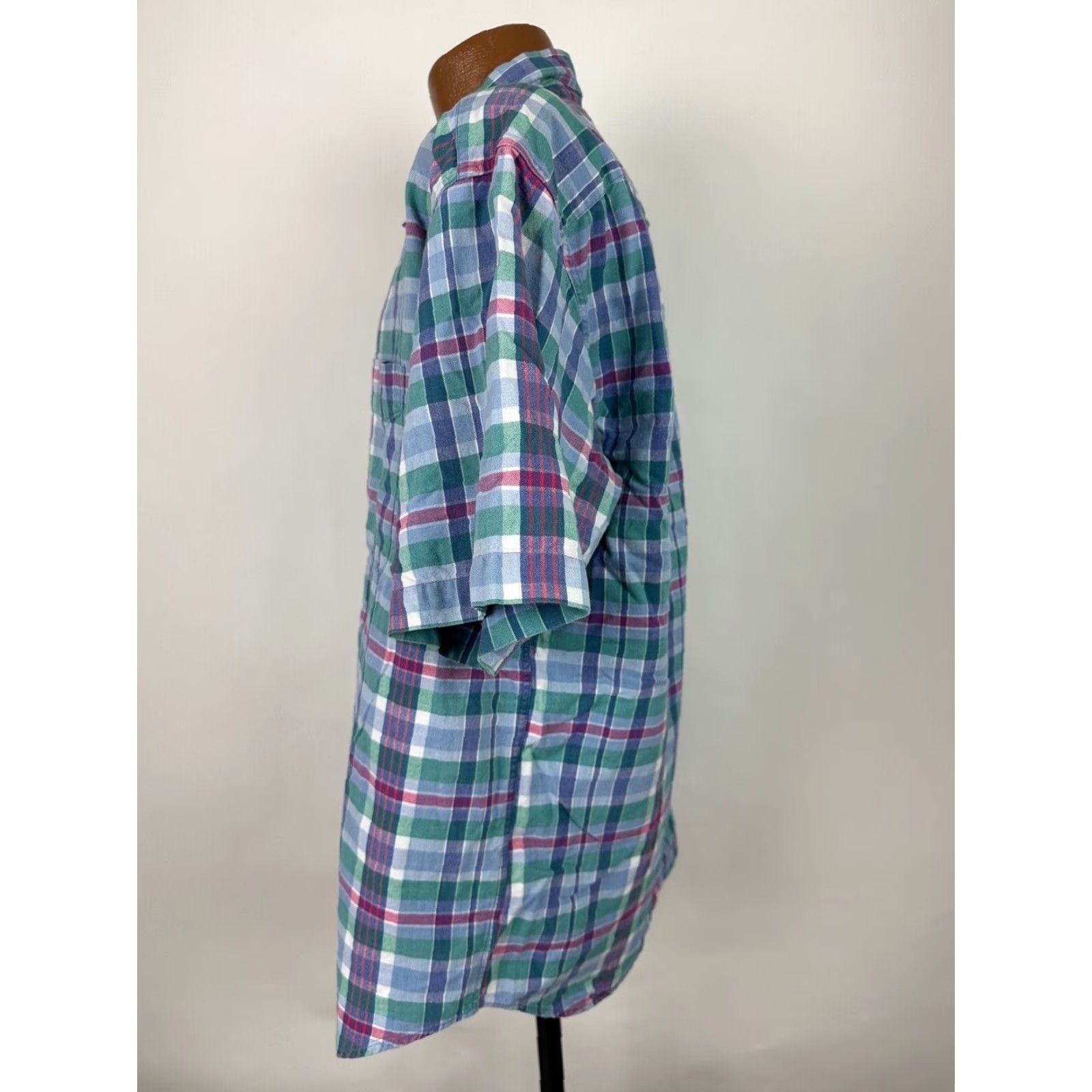 Dockers VINTAGE Dockers Shirt Men's Large Blue Plaid Oxford Short Sleeve Button-Down 90s Mens Size US L / EU 52-54 / 3 - 7 Thumbnail