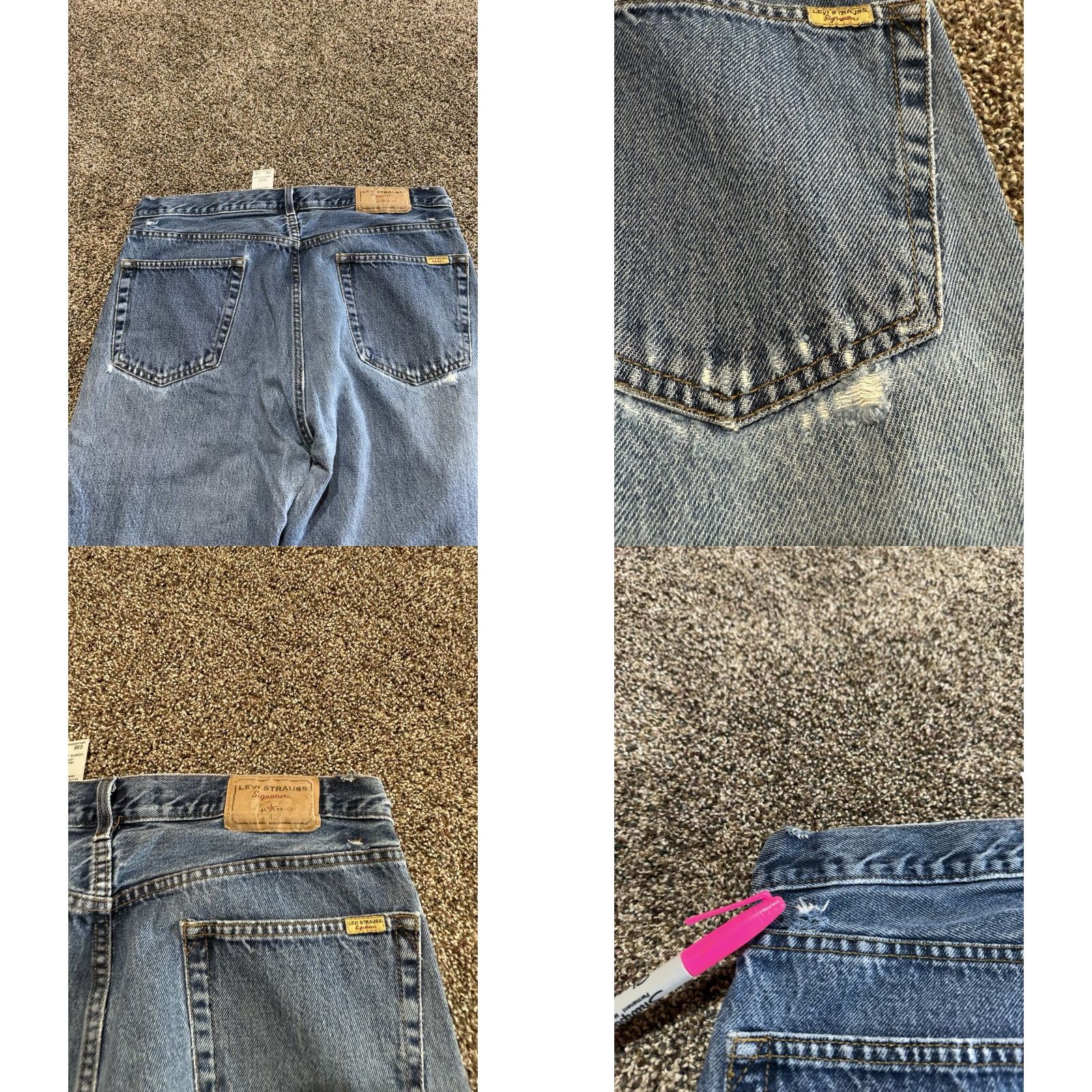 Levi's Levis Jeans Men 36 Blue Denim 36X32 Straight Regular Belt Loop Size US 36 / EU 52 - 9 Thumbnail