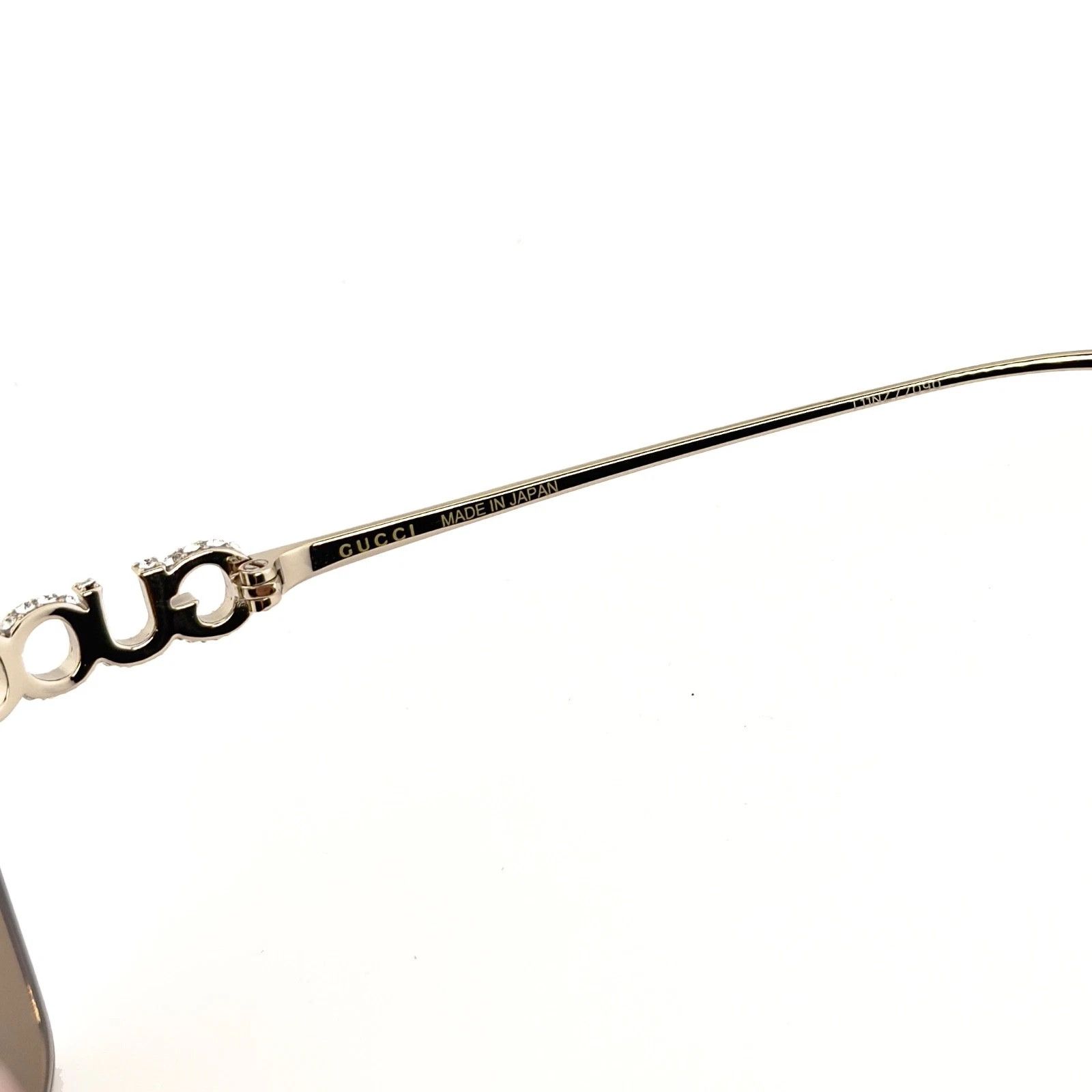 Gucci GUCCI 1936 Gg1936S Gold Brown Crystal Logo Unisex Metal 003 Size ONE SIZE - 8 Thumbnail