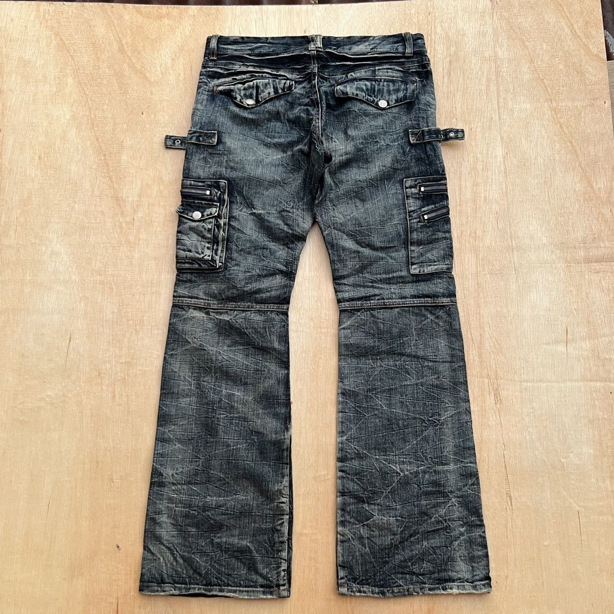 semanticdesign SEMANTIC DESIGN DENIM CARGO DISTREESED FLARED JAPANESE BRAND Size US 34 / EU 50 - 9 Thumbnail
