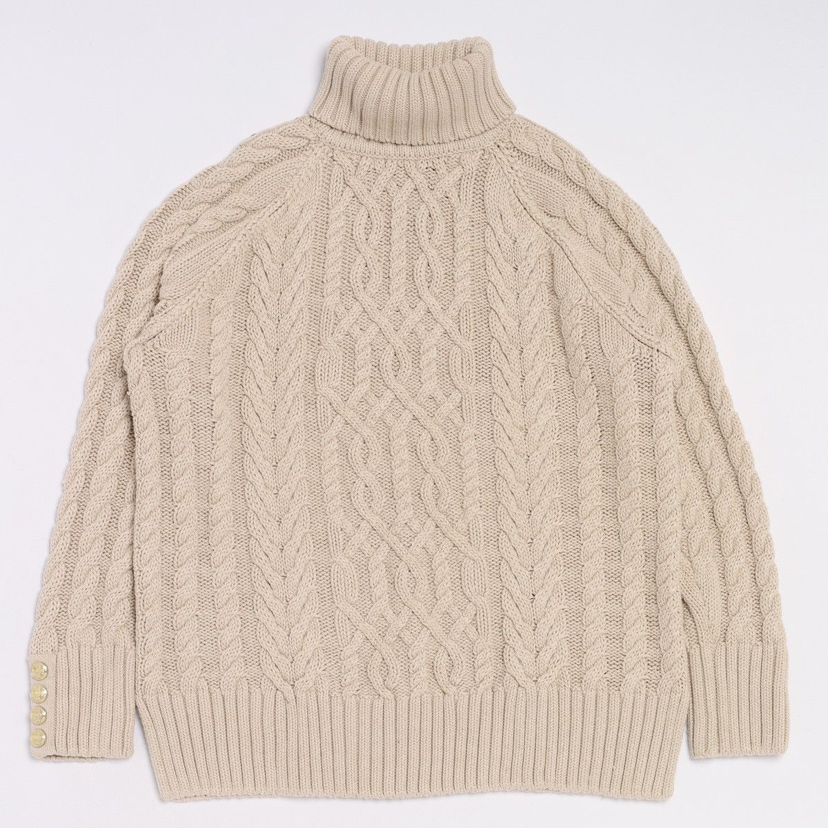Other Holland Cooper Greenwich Cable Knit Jumper Sweater Beige Size M / US 6-8 / IT 42-44 - 1 Thumbnail