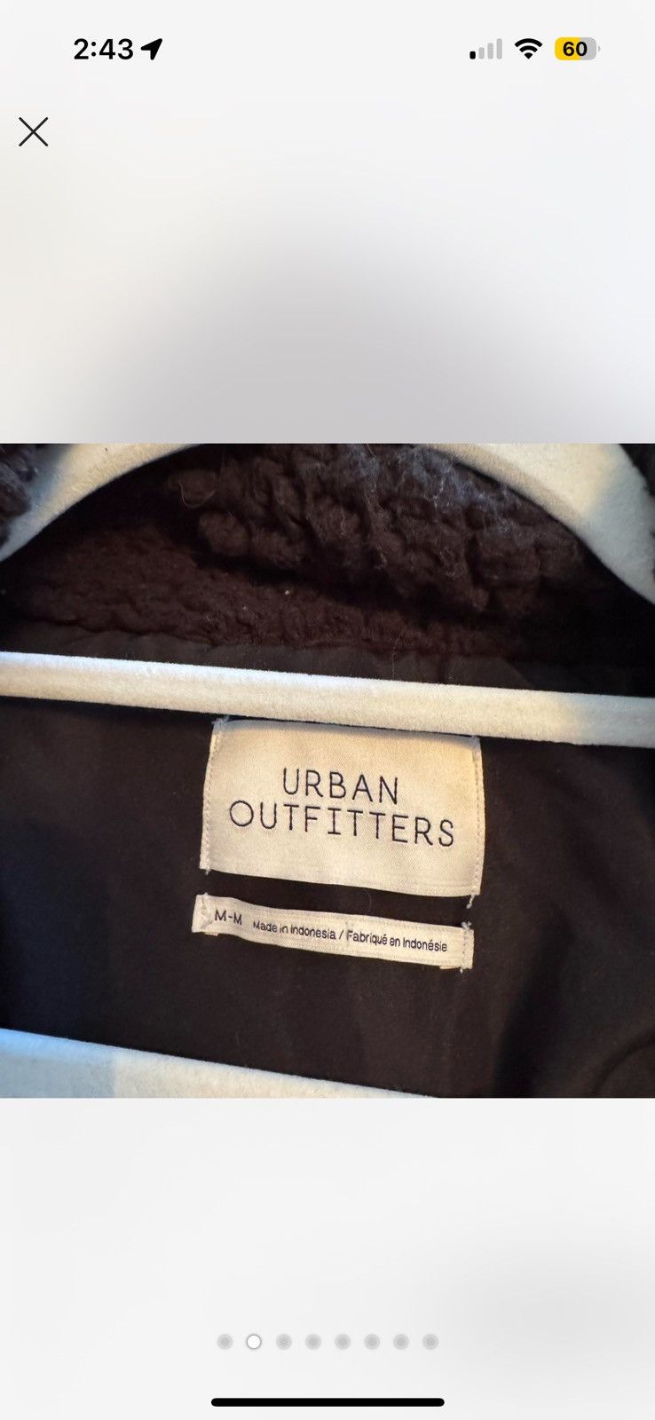 Urban Outfitters UO Cozy Black Sherpa Fleece Size M / US 6-8 / IT 42-44 - 2 Thumbnail