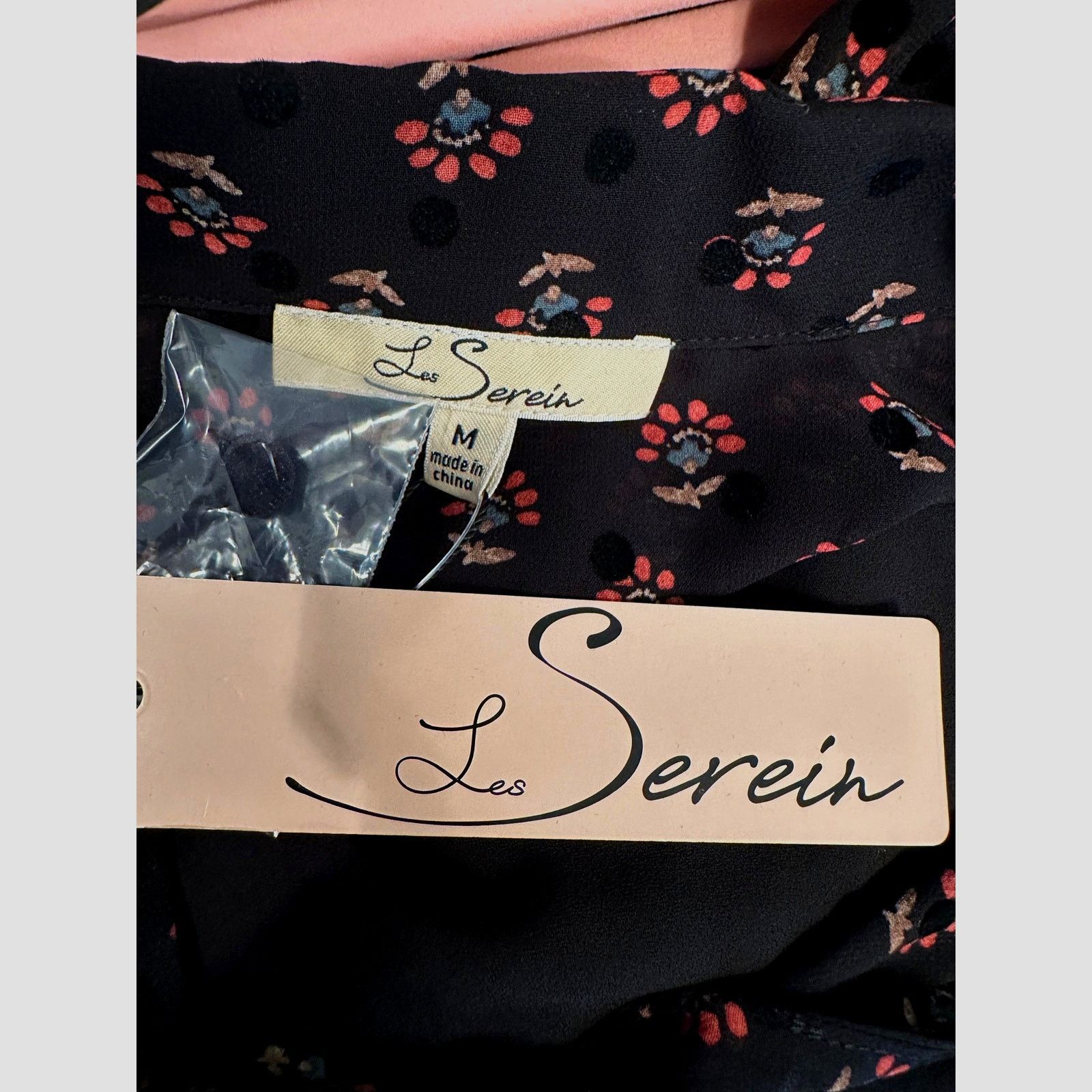 Other Les Serein Collared Long Sleeve Blouse Black Print size M Size M / US 6-8 / IT 42-44 - 11 Thumbnail