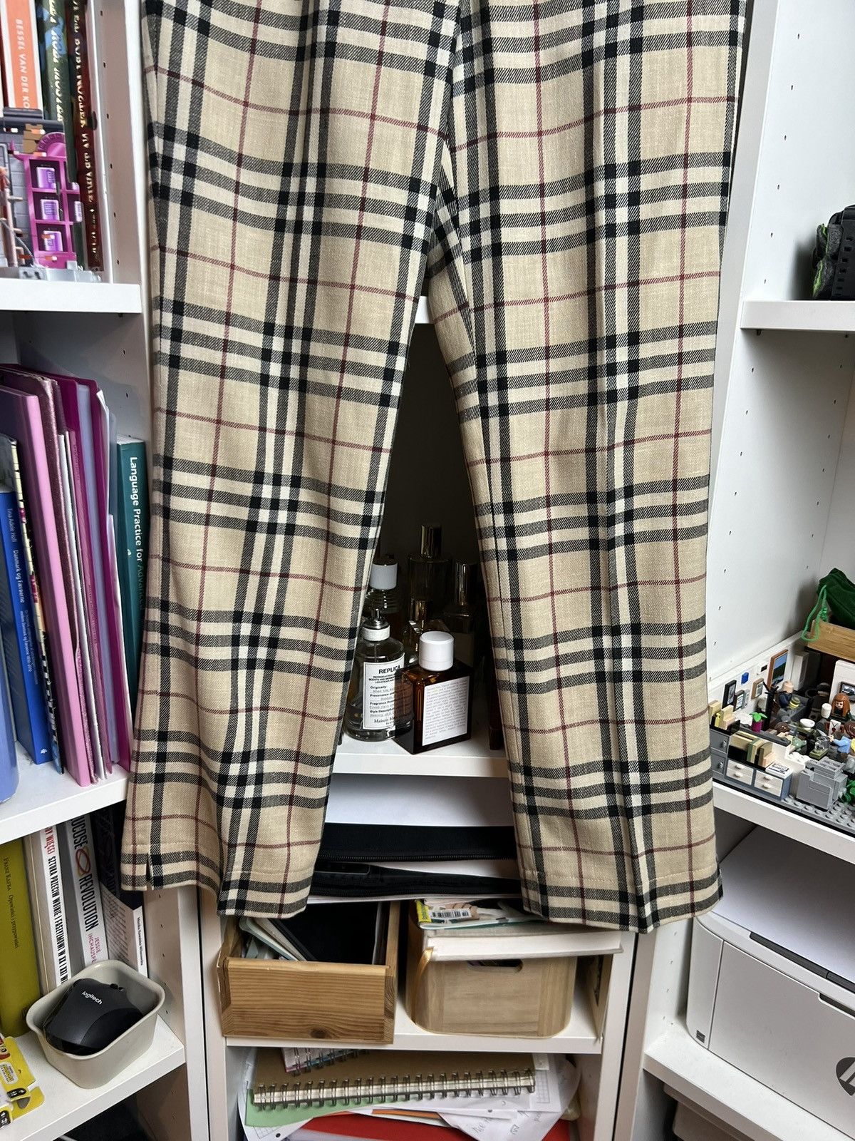 Burberry × Designer × Vintage Vintage y2k Burberry nova check wool pants XS old money 90s Size 26" / US 2 / IT 38 - 4 Thumbnail