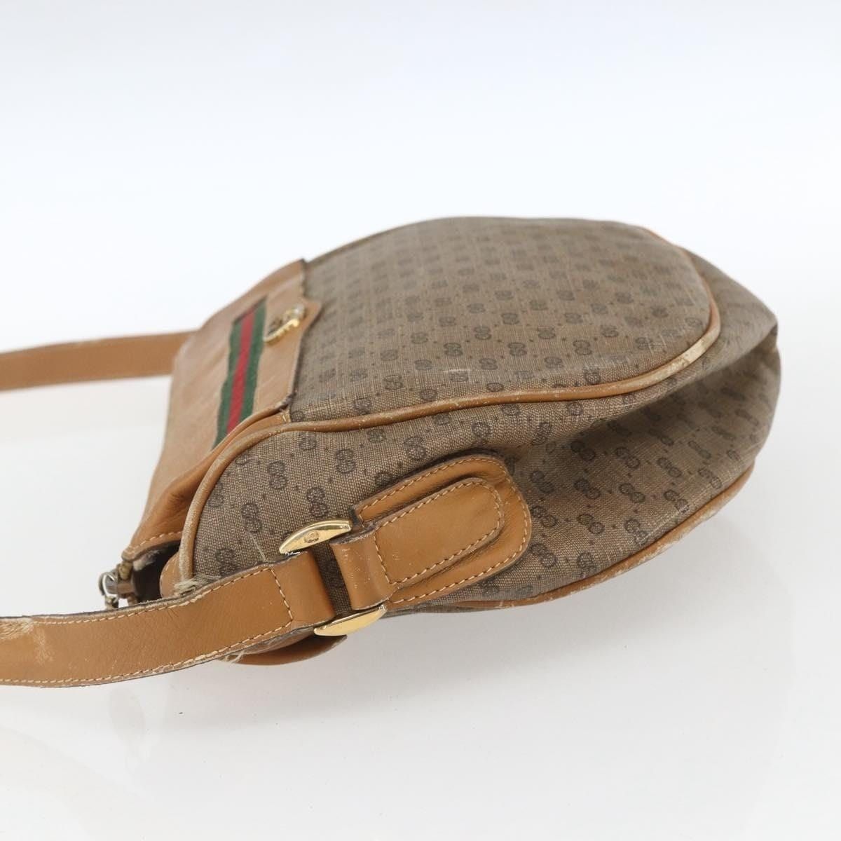Gucci Gucci Micro GG Supreme Web Shoulder Bag Beige Size ONE SIZE - 4 Thumbnail