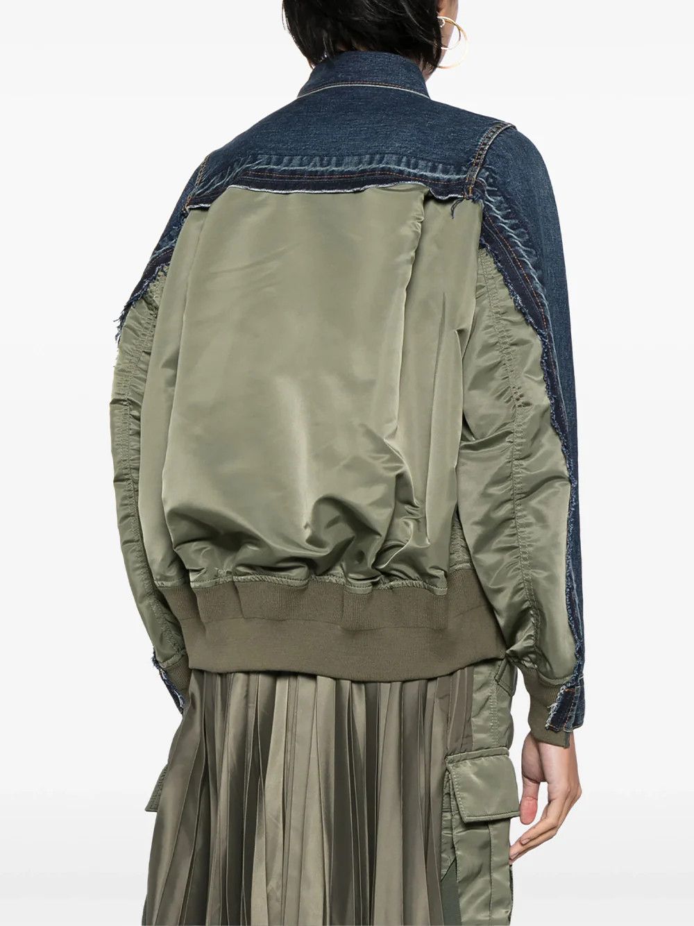 Sacai o1s22i1n0924 Denim & Nylon Jacket in Blue Size M / US 6-8 / IT 42-44 - 4 Thumbnail