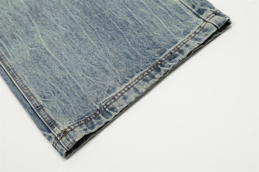 Japanese Brand × Vintage Washed Lightning Texture Cleanfit Loose Jeans Size US 26 / EU 42 - 9 Thumbnail