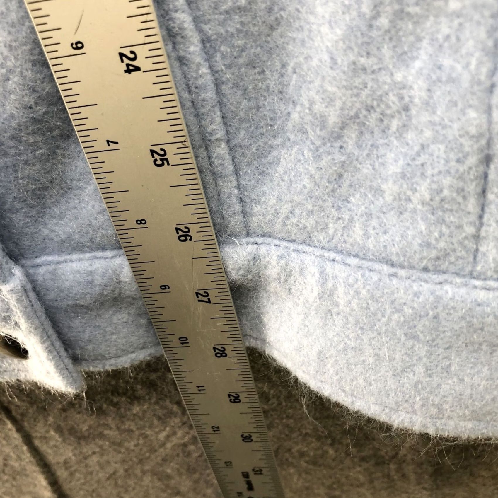 Zara VINTAGE Zara Oversized Shacket Womens S Dusty Blue Wool Blend Chore Jacket Soft Thick Size S / US 4 / IT 40 - 7 Thumbnail