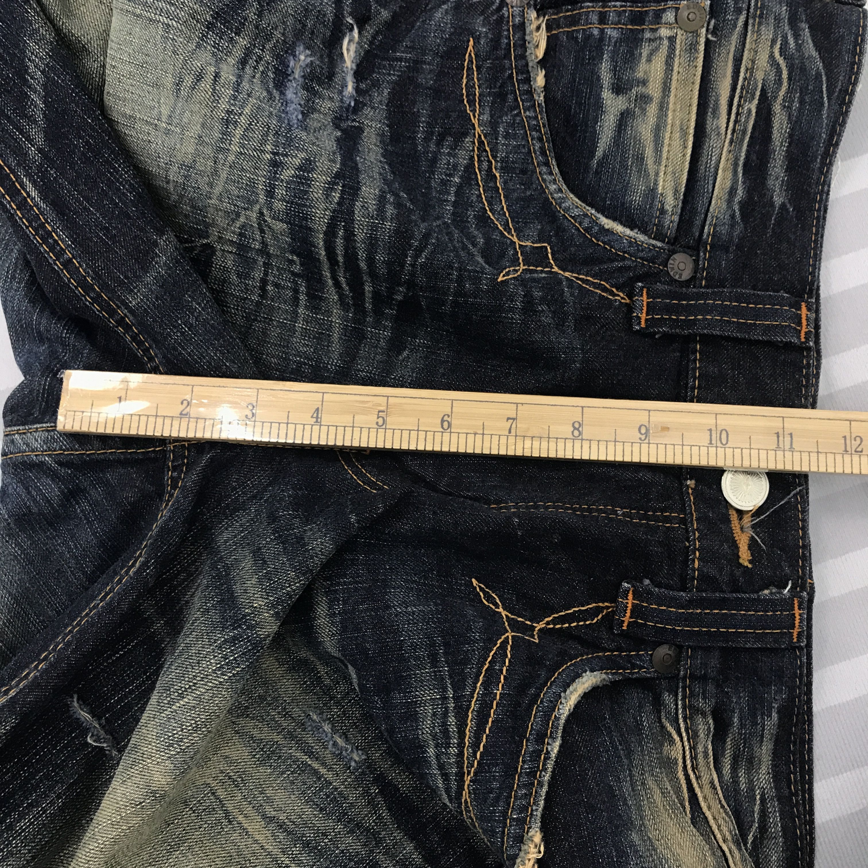 Edwin × If Six Was Nine × Japanese Brand Flare Edwin XWX Bootcut Distressed Denim Pants Size US 30 / EU 46 - 5 Thumbnail