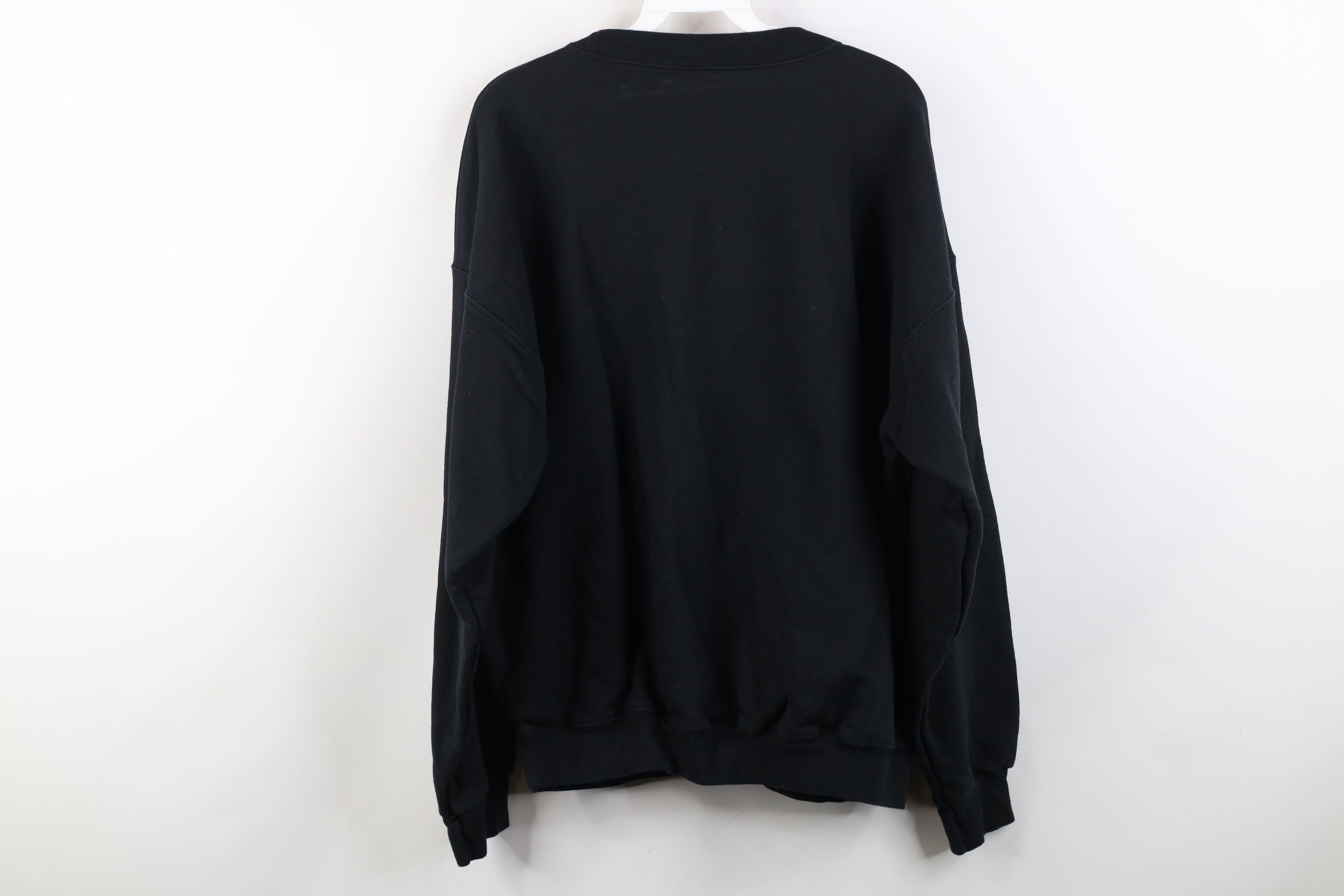Vintage Vintage 90s Borealis Christmas Santa Claus Sweatshirt Black Size L / US 10 / IT 46 - 12 Thumbnail